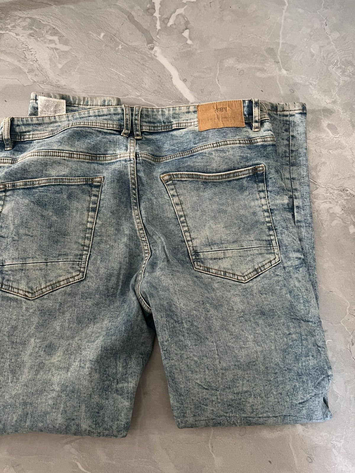 Vintage Slim Fit Blue Denim Jeans Minimal Street Style 90s Size US 36 / EU 52 - 6 Thumbnail