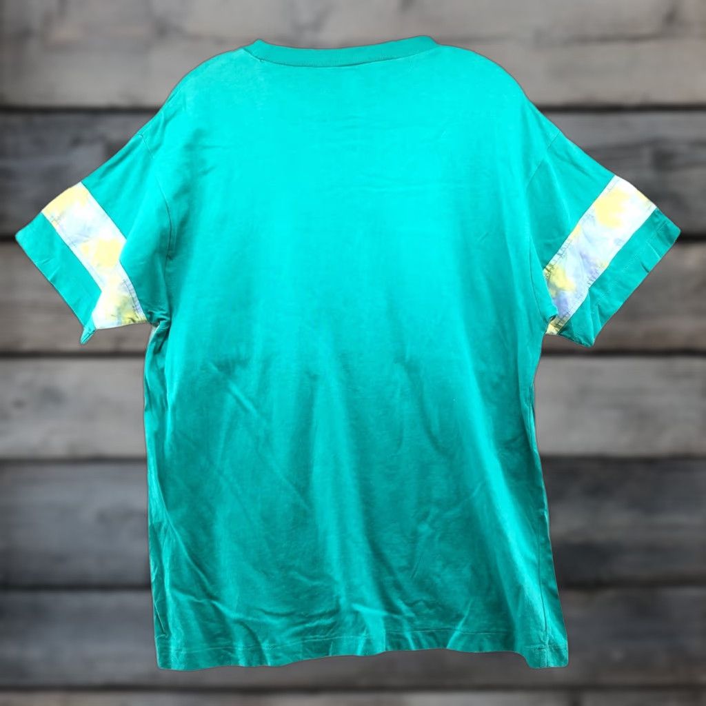 Altea Vintage T Shirt Womens L/XL 90s Short Sleeve Crewneck Teal Tie Dye Print Cotton Blue Hipster Retro Art Women Size M / US 6-8 / IT 42-44 - 1 Thumbnail