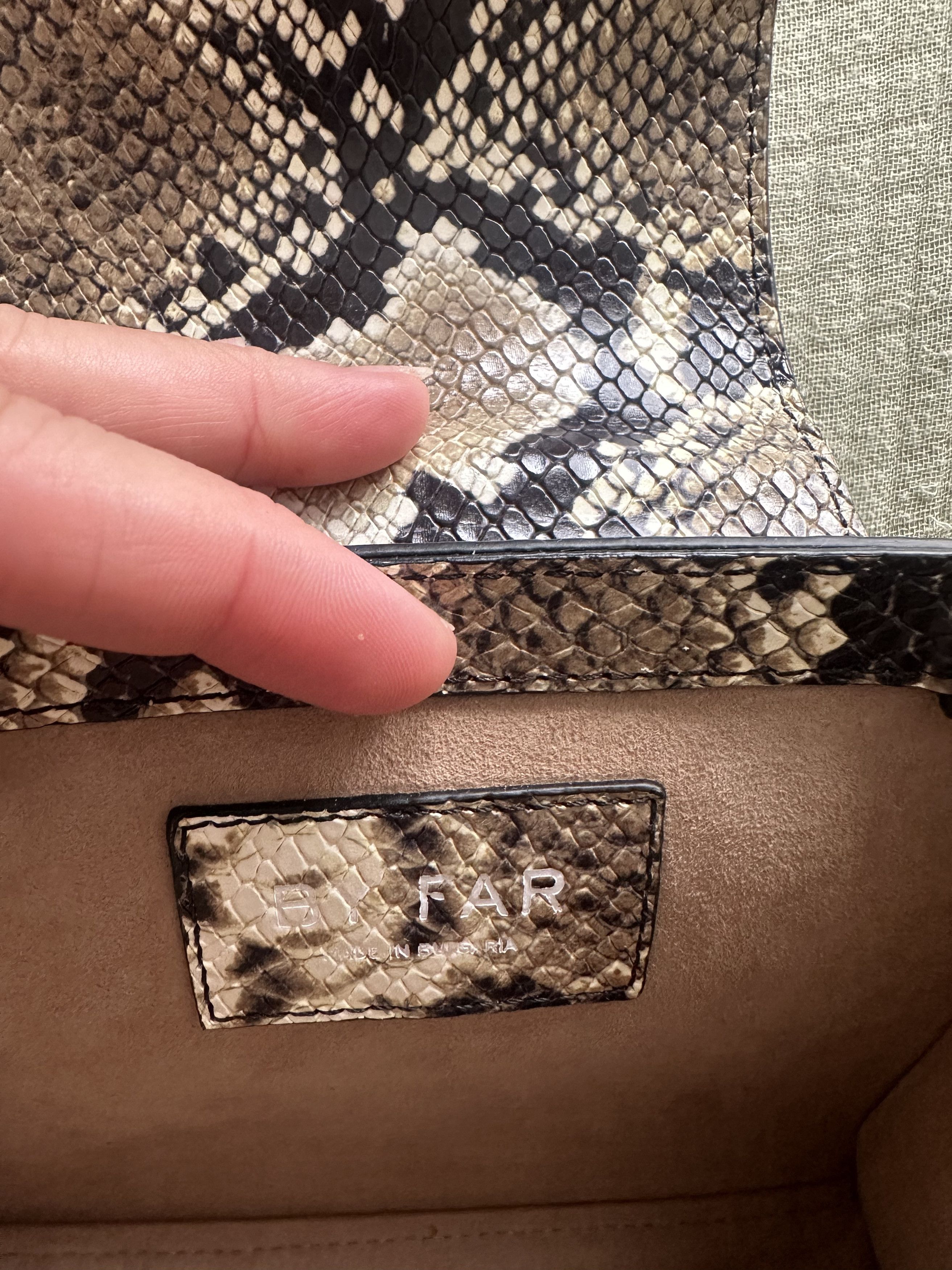 By Far Sabrina Snake Print Leather Handle Bag Size ONE SIZE - 2 Thumbnail