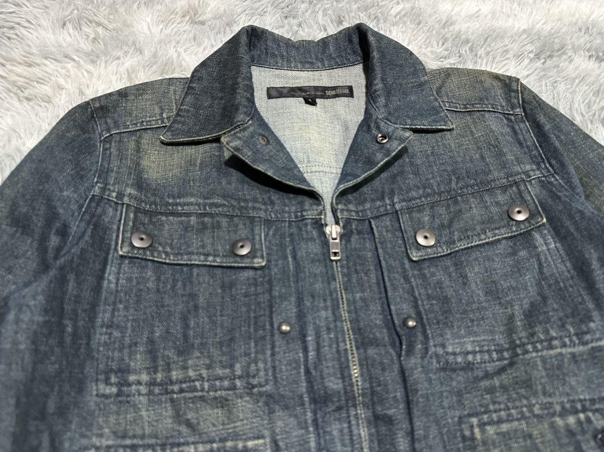 Schlussel 🔥Y2K Archived Schlussel Rhinestone Studded Denim Jacket Zip Size US M / EU 48-50 / 2 - 5 Thumbnail
