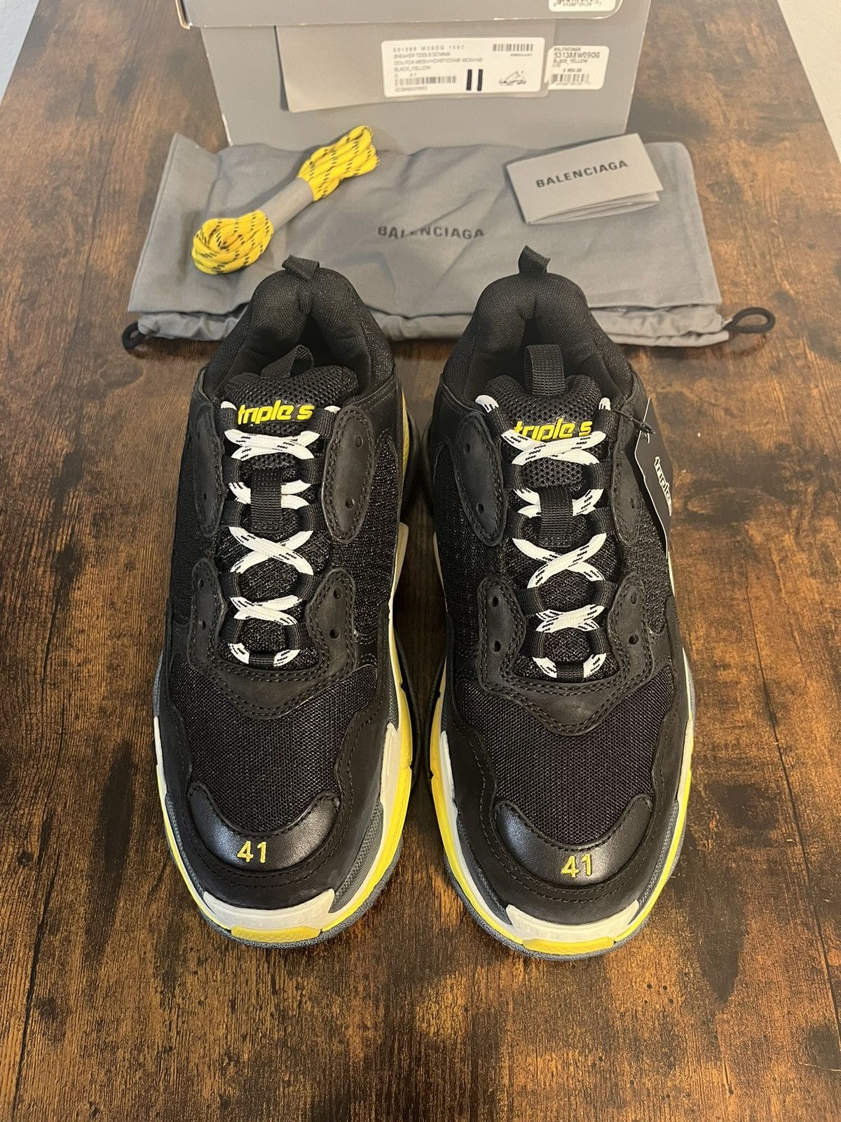 Balenciaga × Designer Balenciaga Triple S Predistressed 2018 (Real Leather) Size US 8 / IT 38 - 2 Thumbnail