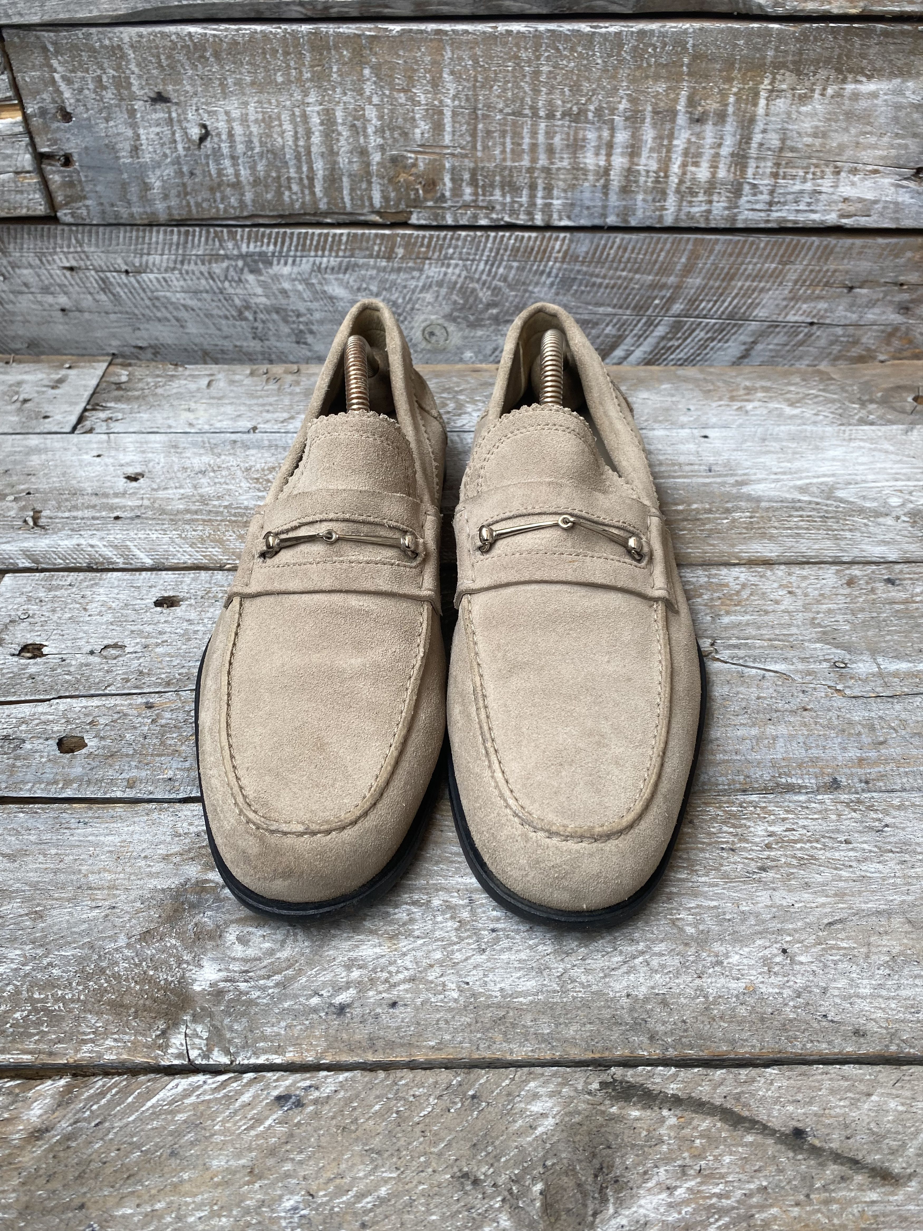 Gucci Gucci horsebit taupe suede leather loafers uk 6 Size US 7 / EU 40 - 3 Thumbnail
