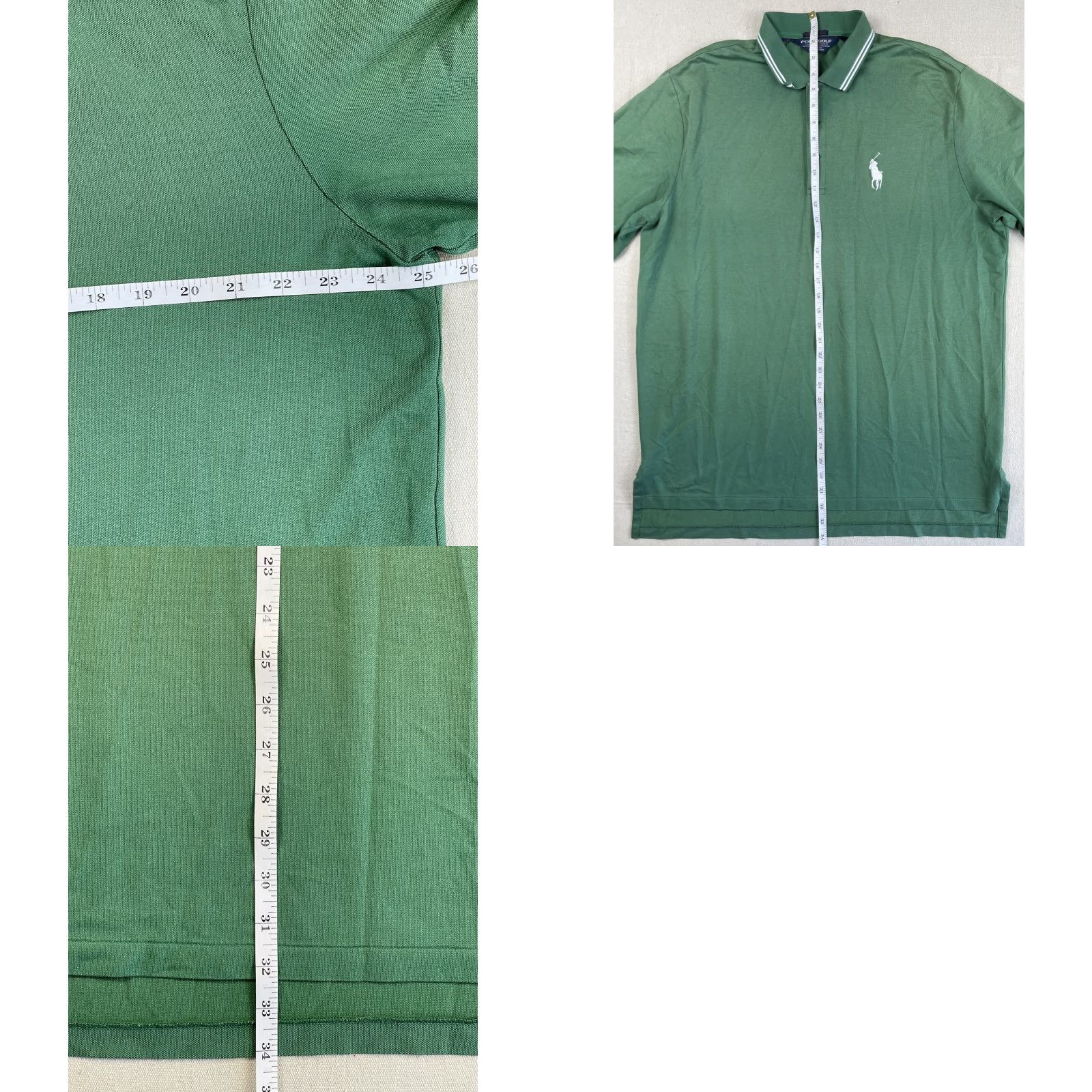 Polo Ralph Lauren VINTAGE Polo Ralph Lauren Big Pony Golf Polo Shirt Mens XL Faded Green Classic Size US XL / EU 56 / 4 - 8 Thumbnail