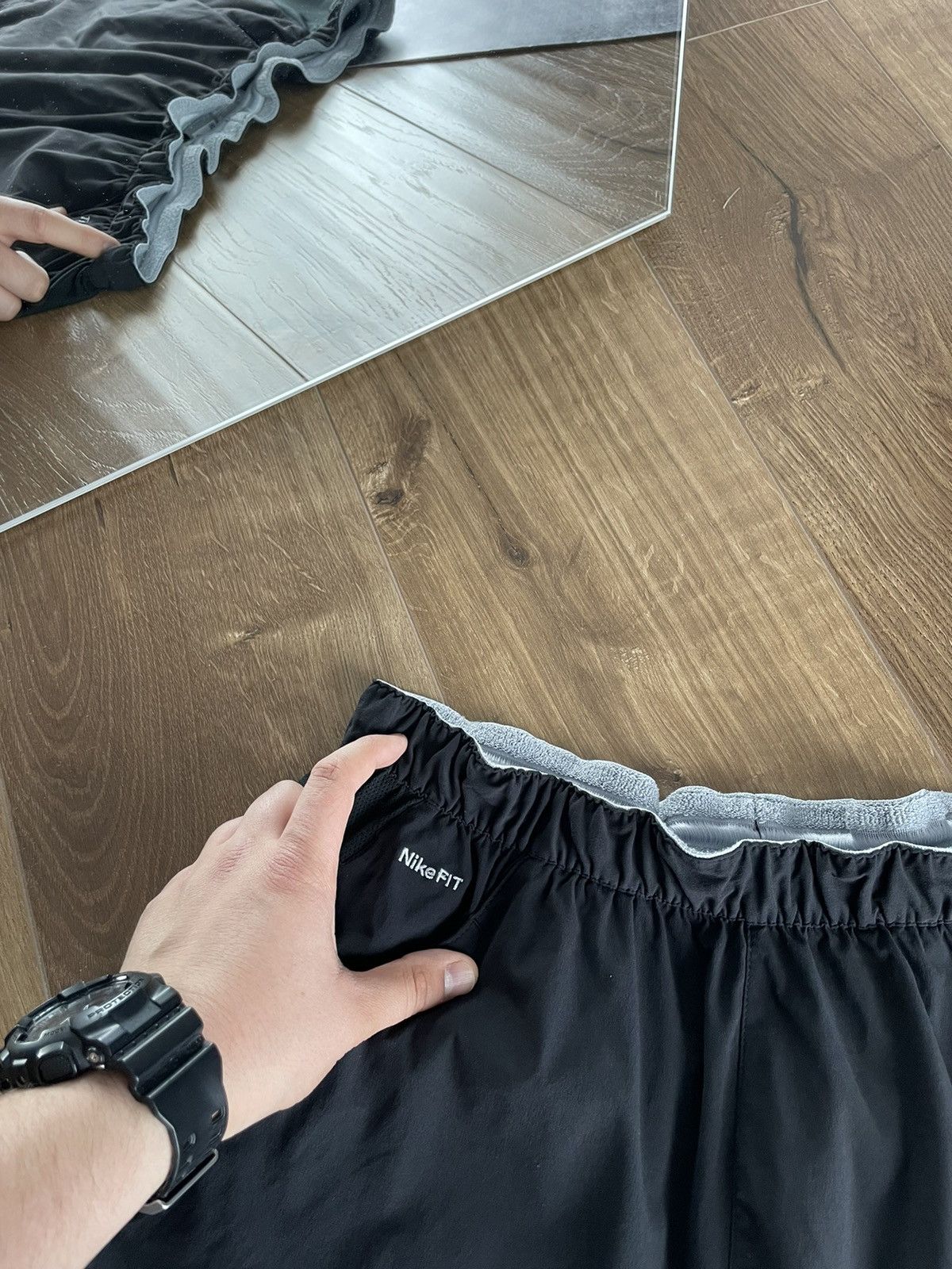 Nike Vintage Nike 90’s Y2K Style Drill Black Shorts Size US 32 / EU 48 - 6 Thumbnail