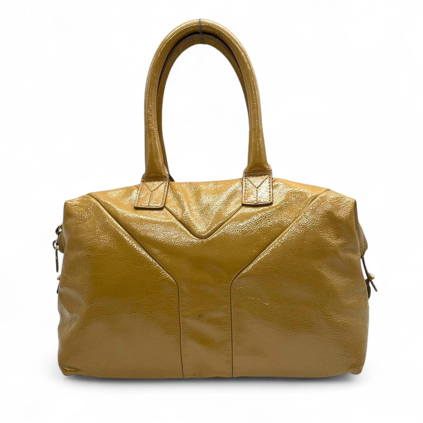 Saint Laurent Paris Saint Laurent - Mustard Yellow Patent Leather Handbag Size ONE SIZE - 2 Thumbnail