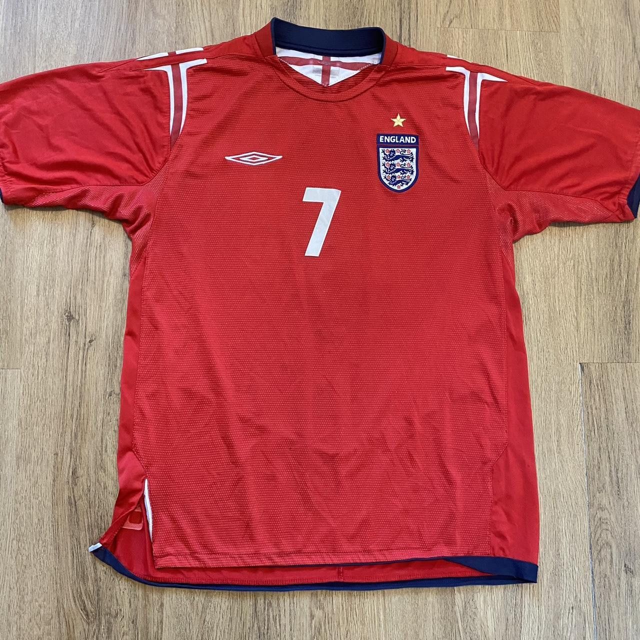 Umbro 2004-06 Beckham Umbro England Away y2k 2000s Size US L / EU 52-54 / 3 - 2 Thumbnail