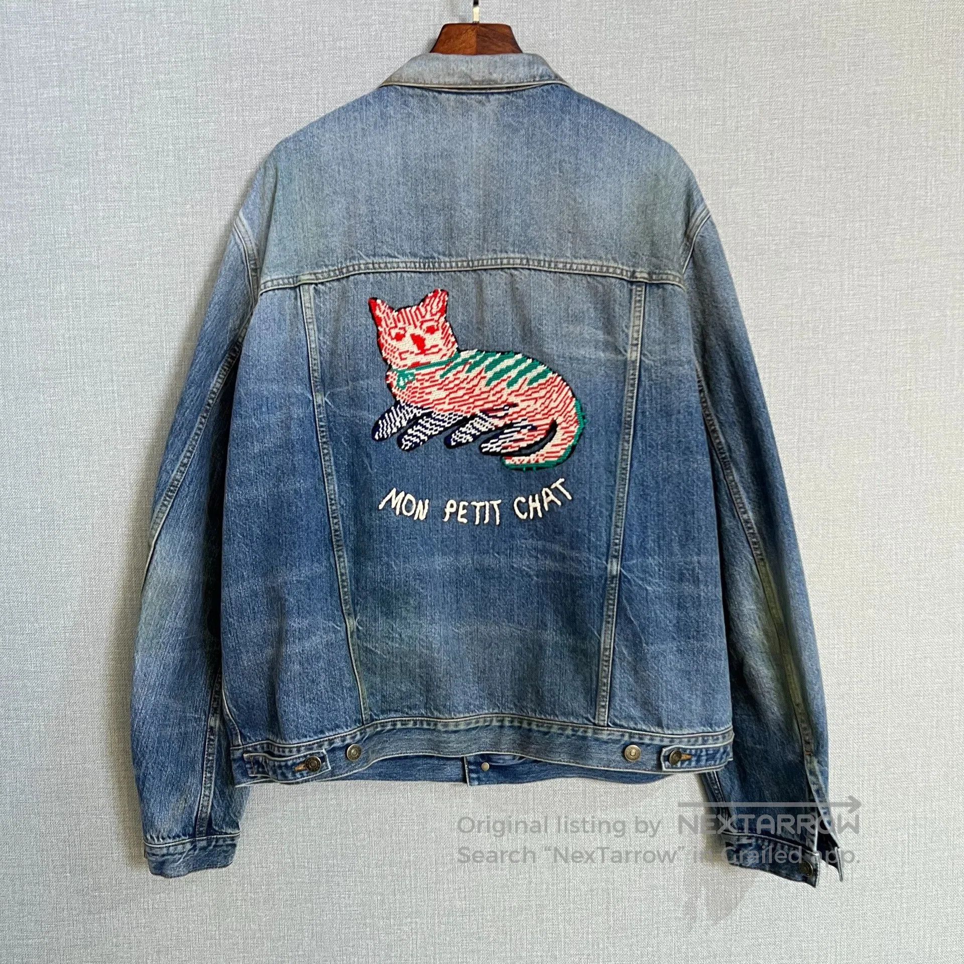 Gucci Gucci Cat Embroidery Washed Denim Jacket. Size US L / EU 52-54 / 3 - 2 Thumbnail