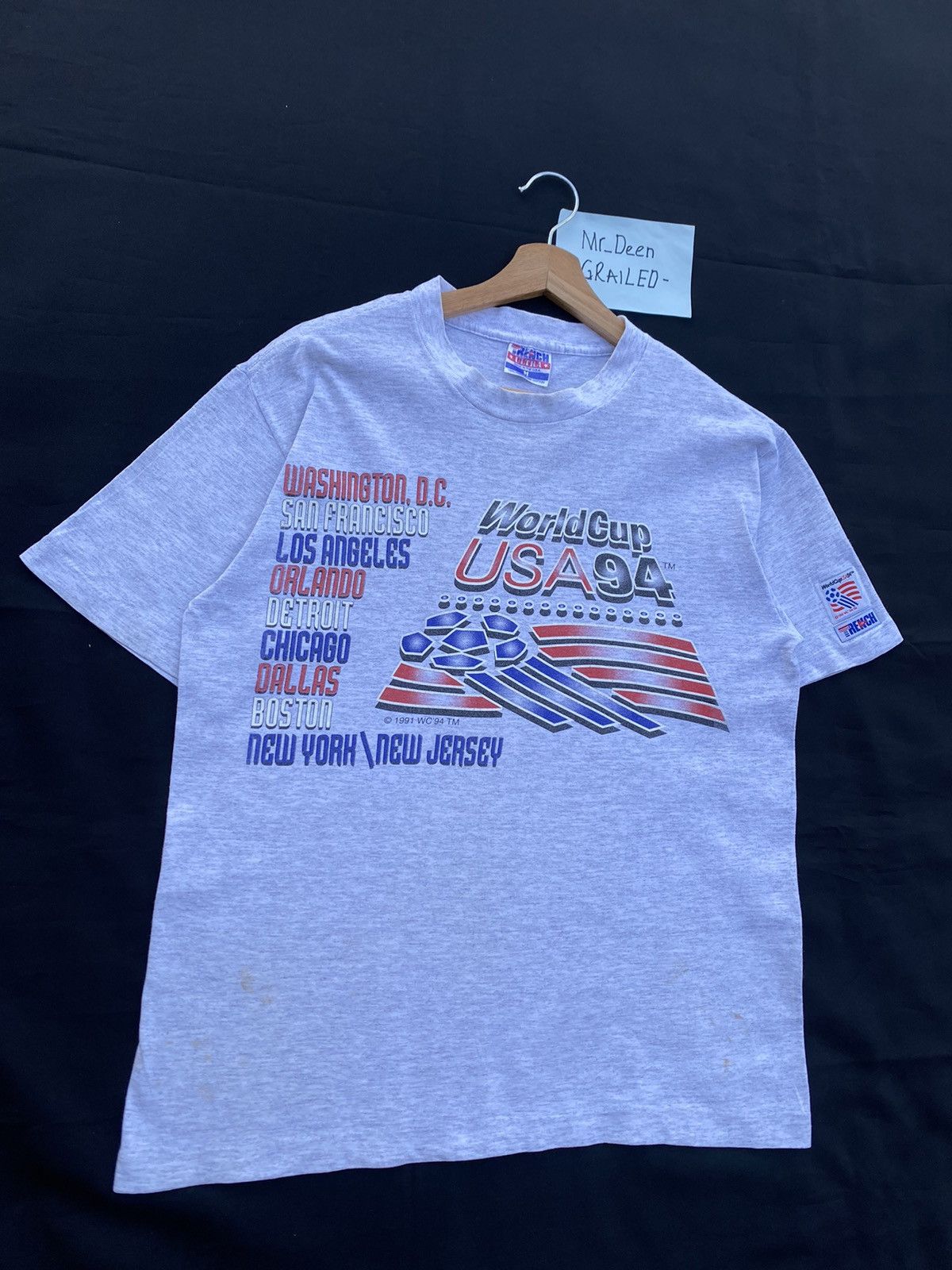 Vintage Rare Vintage World Cup USA 94 Tshirt Size US L / EU 52-54 / 3 - 3 Thumbnail