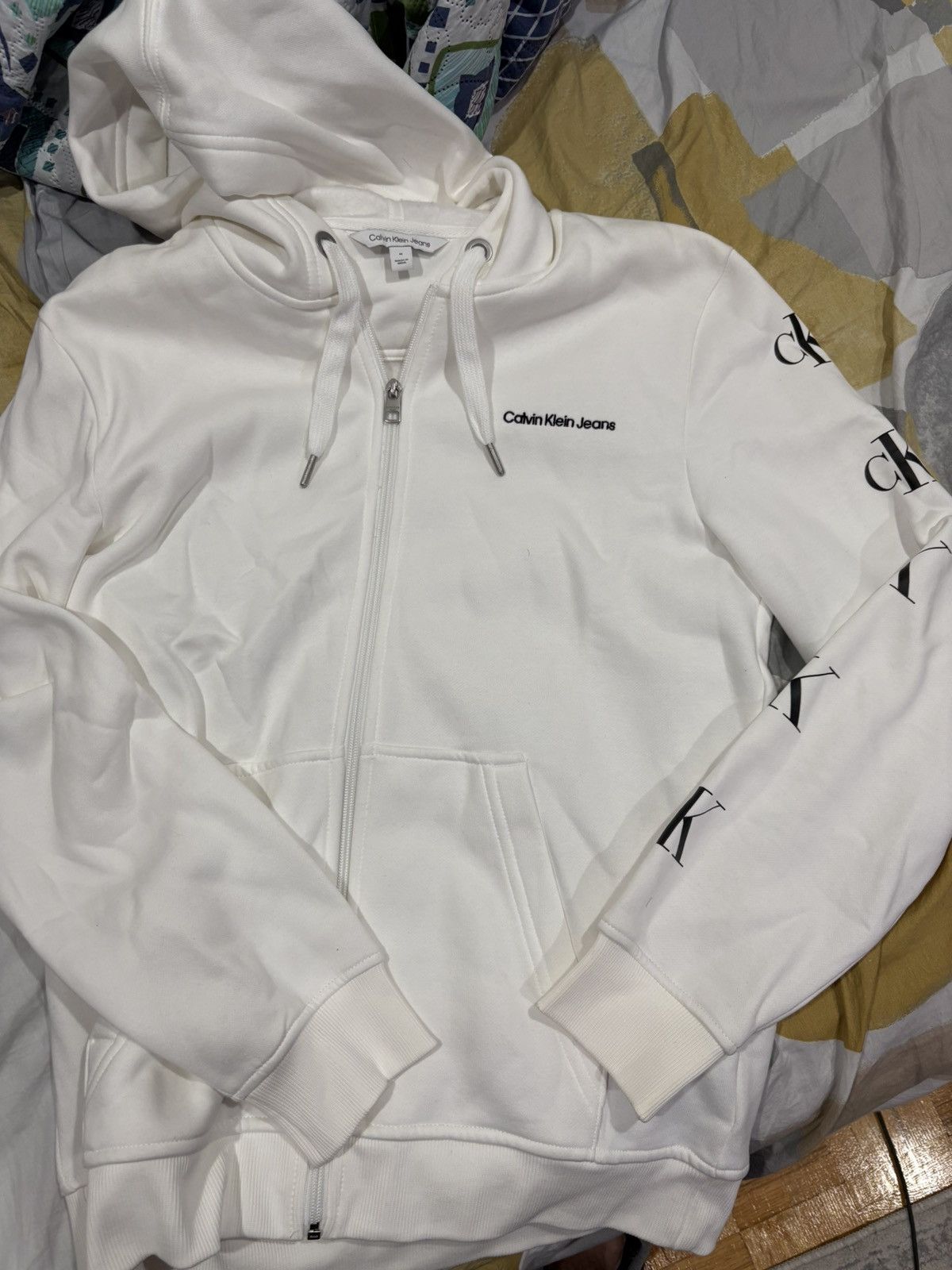 Calvin Klein White Calvin Klein Medium men’s hoodie Size US M / EU 48-50 / 2 - 1 Thumbnail