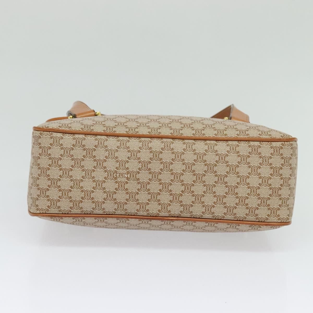 Celine CELINE Macadam Canvas Hand Bag Pvc Beige Gold Size ONE SIZE - 9 Thumbnail