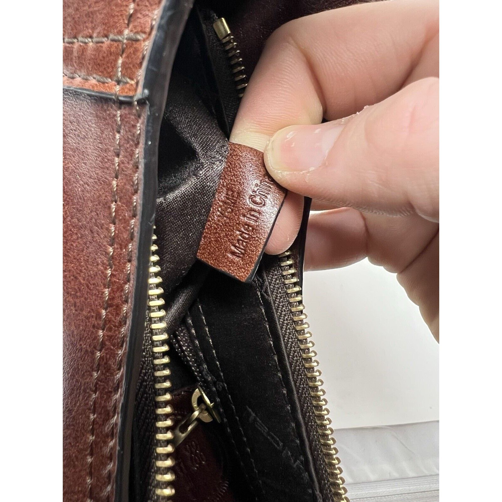 Lancel Lancel [Authentic] Curb Dark Brown Leather Weave Gold Chain Size ONE SIZE - 11 Thumbnail