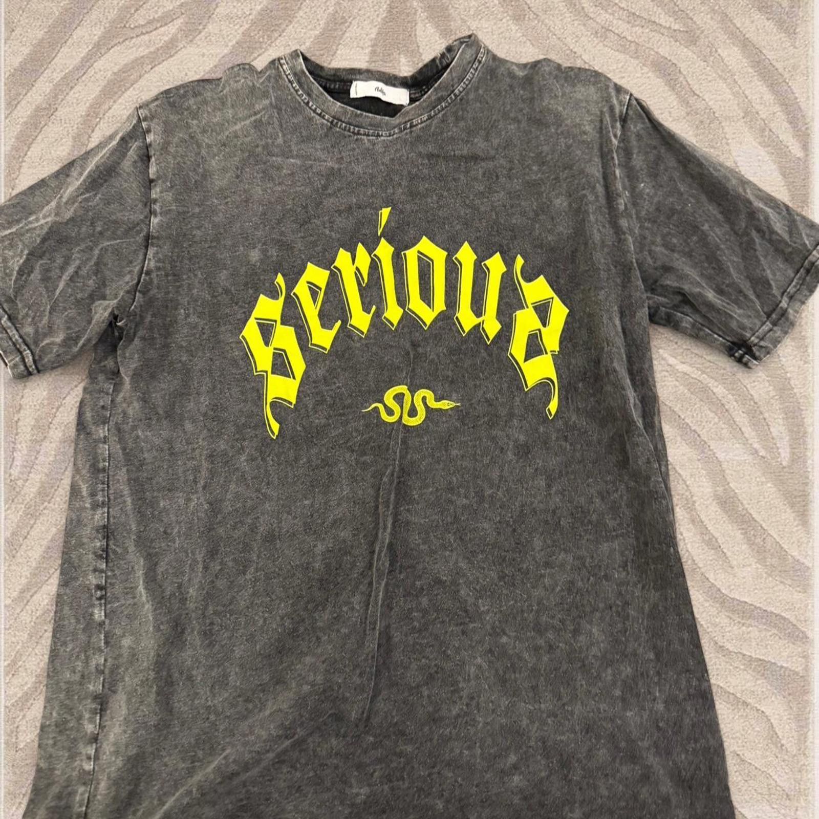 Other Washed black “Serious” tee (Adika) Size US M / EU 48-50 / 2 - 1 Thumbnail