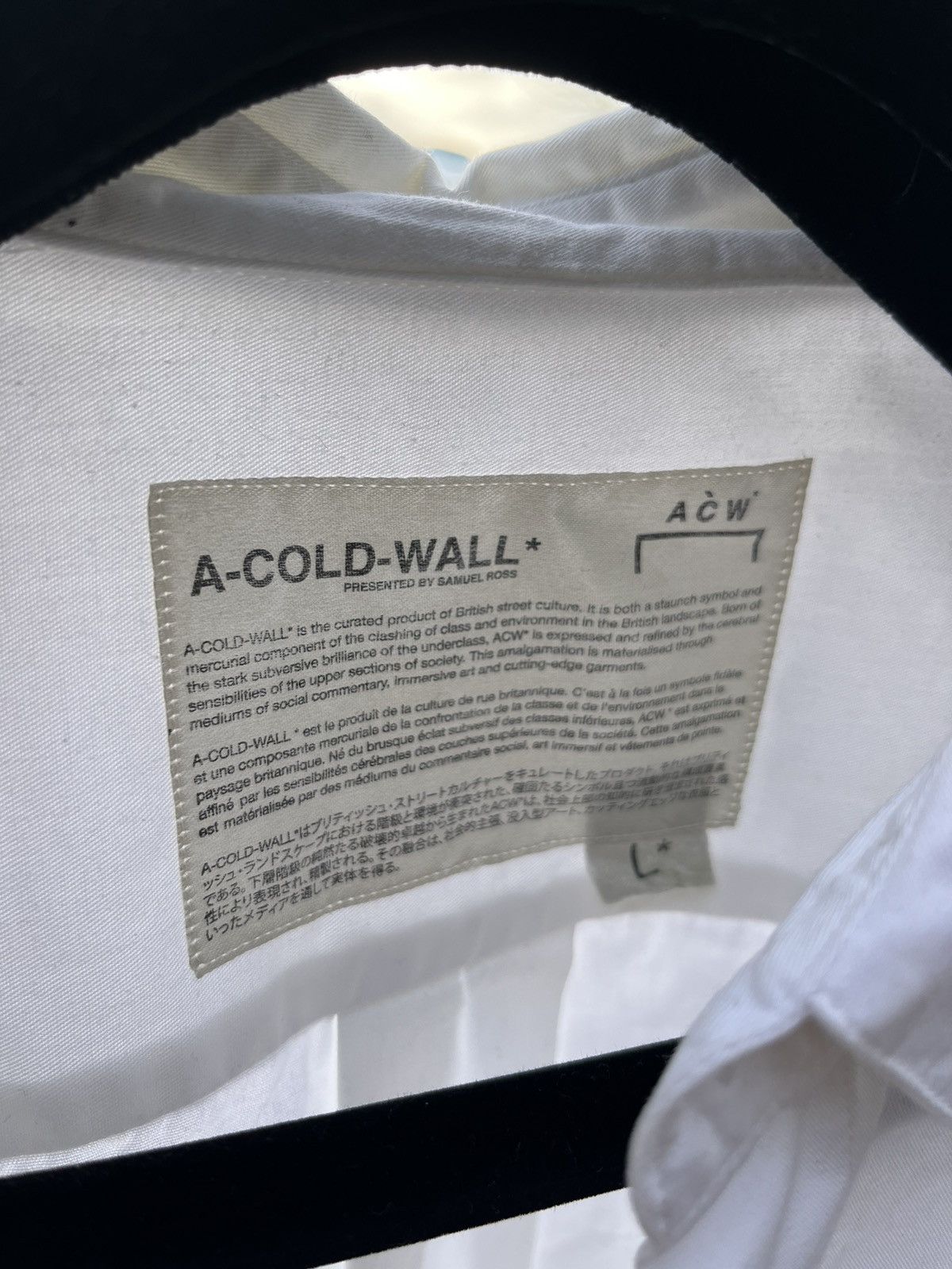 A-COLD-WALL* A cold wall white shirt Size US L / EU 52-54 / 3 - 4 Thumbnail