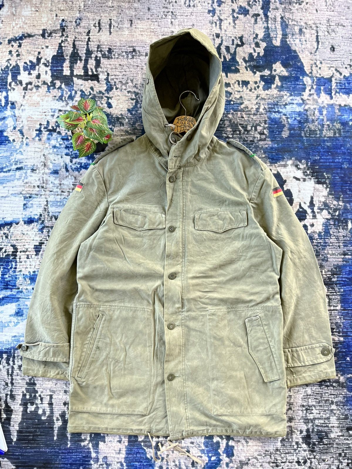 Vintage 💥Vintage German Army Feuchter Ringelai Hoodie Jacket 80s Size US XL / EU 56 / 4 - 1 Thumbnail