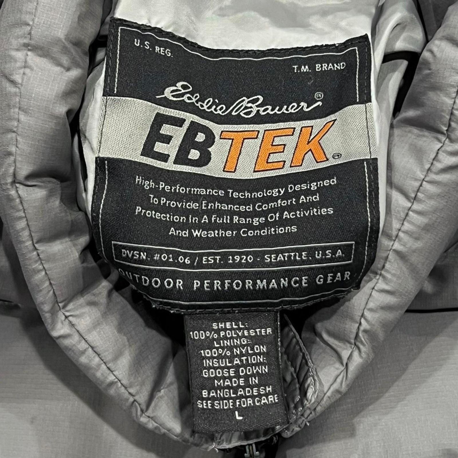 Eddie Bauer Eddie Bauer EBTEK Gray Full-Zip Puffer Jacket Size US L / EU 52-54 / 3 - 2 Thumbnail