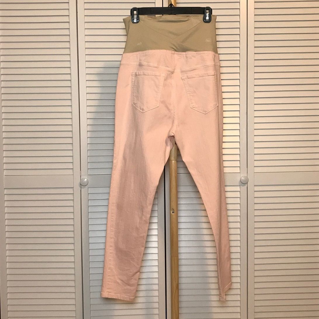 Other Isabel Maternity Skinny Pink Denim Tapered Jeans 12 Size 34" / US 12 / IT 48 - 2 Thumbnail