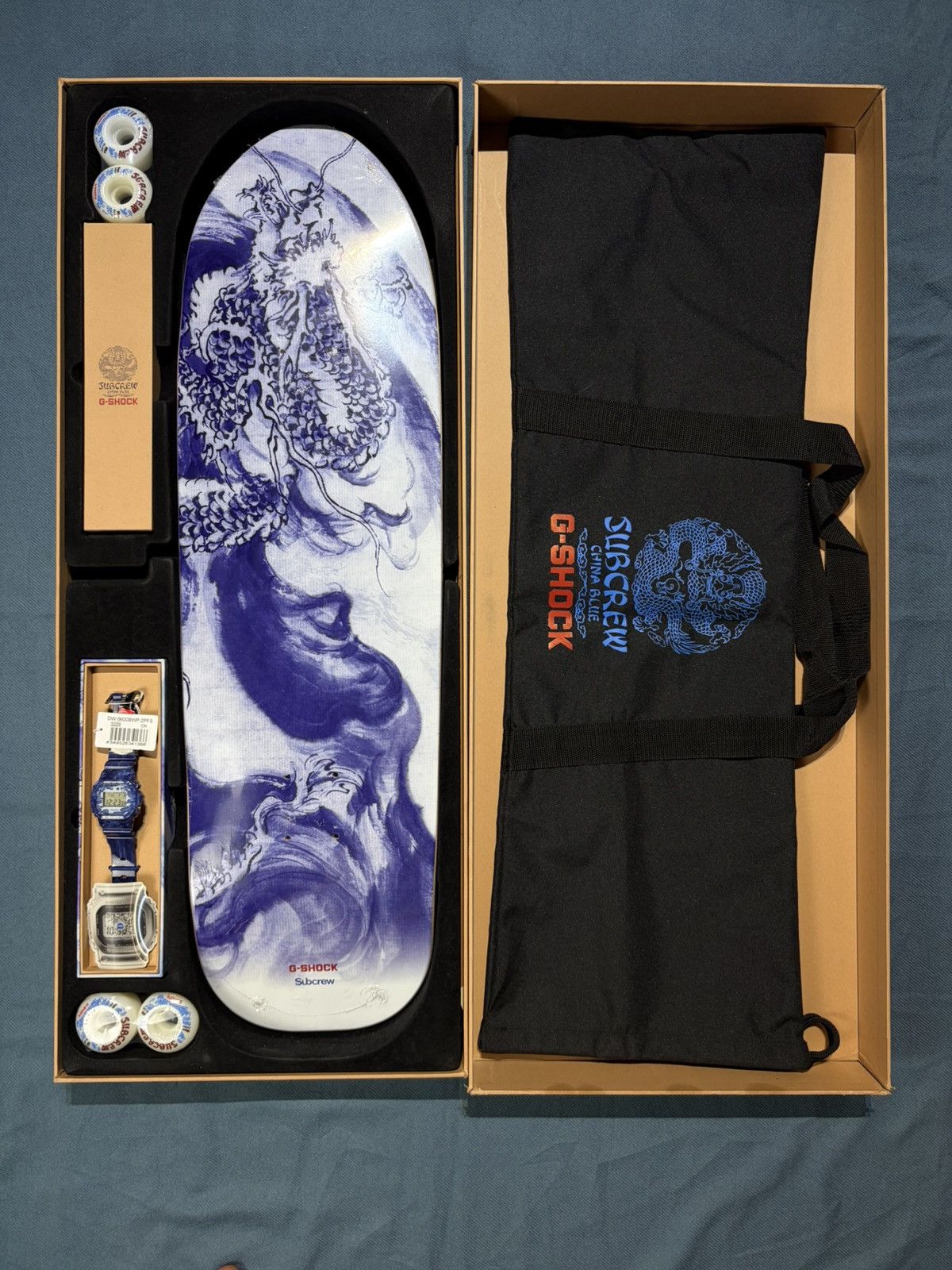 G Shock Subcrew X G Shock blue and white porcelain skateboard set Size ONE SIZE - 1 Thumbnail