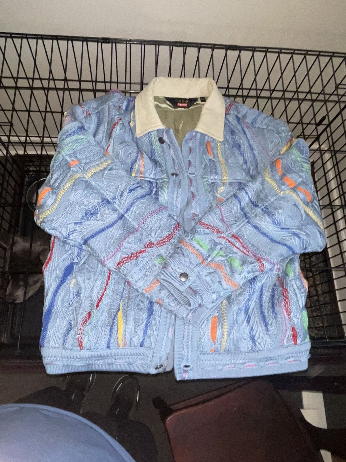 Supreme Supreme X Coogi Trucker Jacket Blue Size M | Grailed