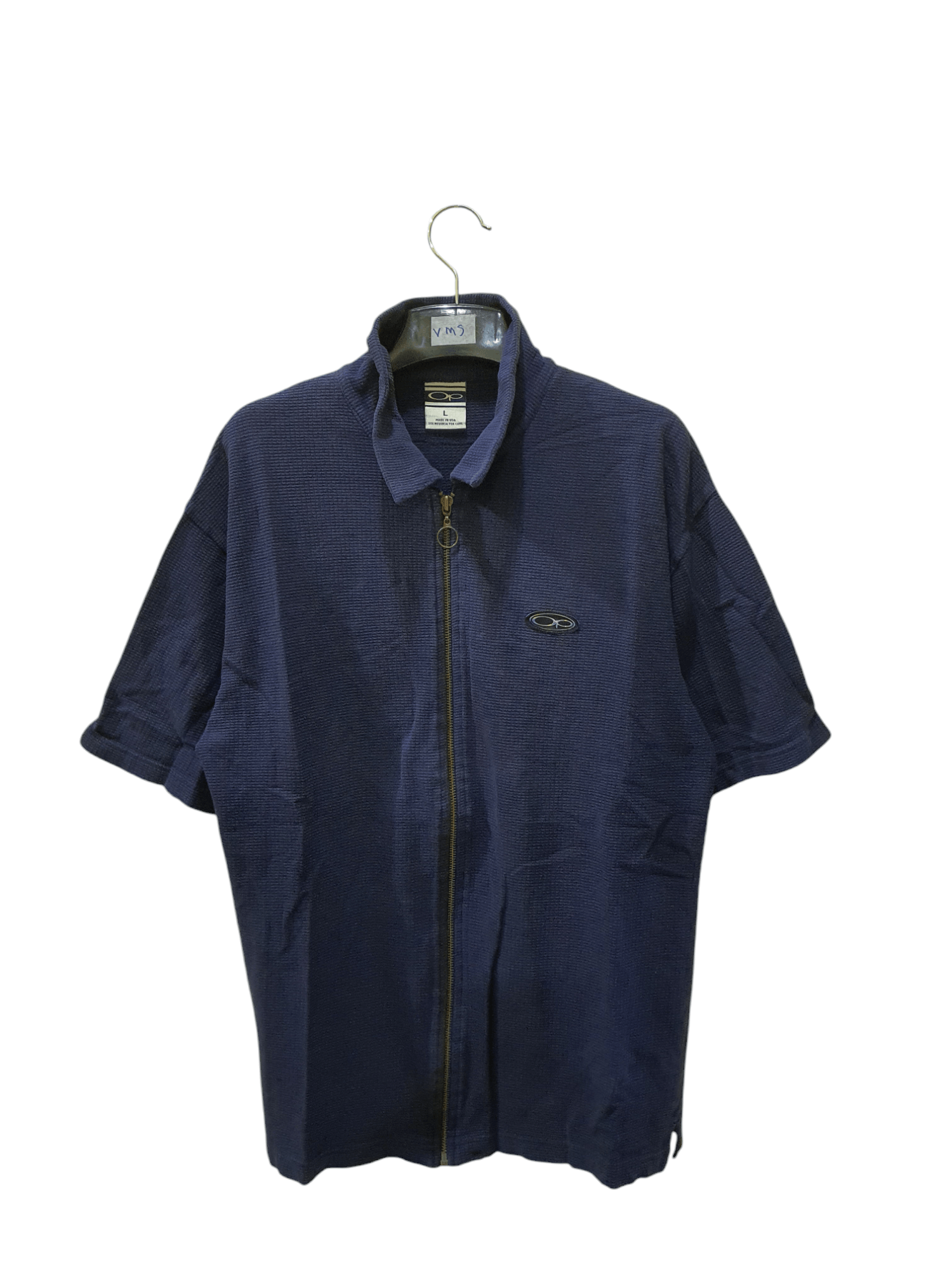 Ocean Pacific Ocean Pacific navy blue short-sleeved zip polo shirt Size US L / EU 52-54 / 3 - 1 Thumbnail