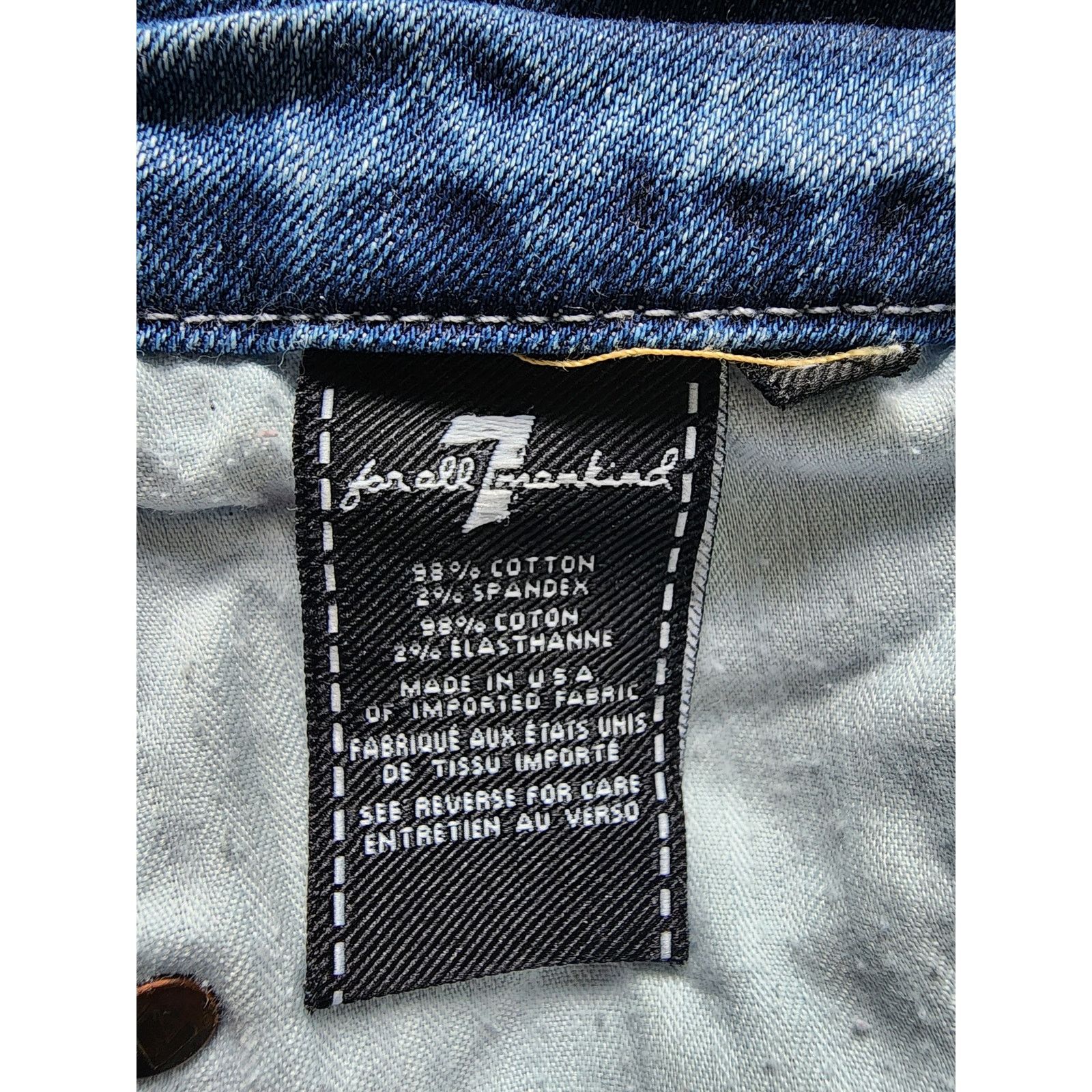 7 For All Mankind 7 for all mankind Patchwork Print Jeans Womens 27 U.S.A. Size 27" / US 4 / IT 40 - 3 Thumbnail