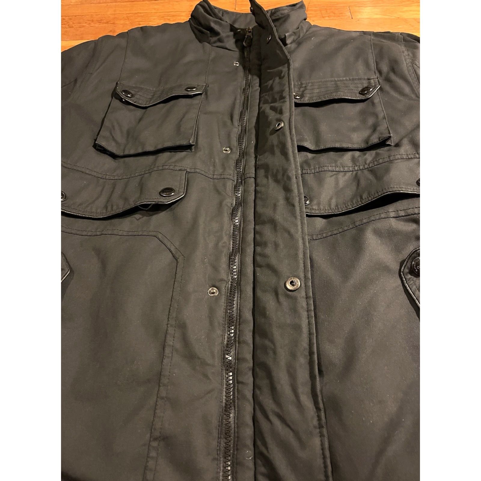 Coogi VINTAGE COOGI Tactical Bomber Jacket Men’s 2XL Black Hip Hop Classic Outerwear Long Jacket Mens 50 in Chest Bodysigned Size US XXL / EU 58 / 5 - 6 Thumbnail