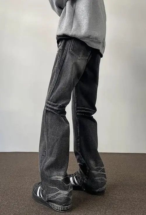 Jean Tie Dye Straight Leg Jeans Size US 34 / EU 50 - 2 Thumbnail