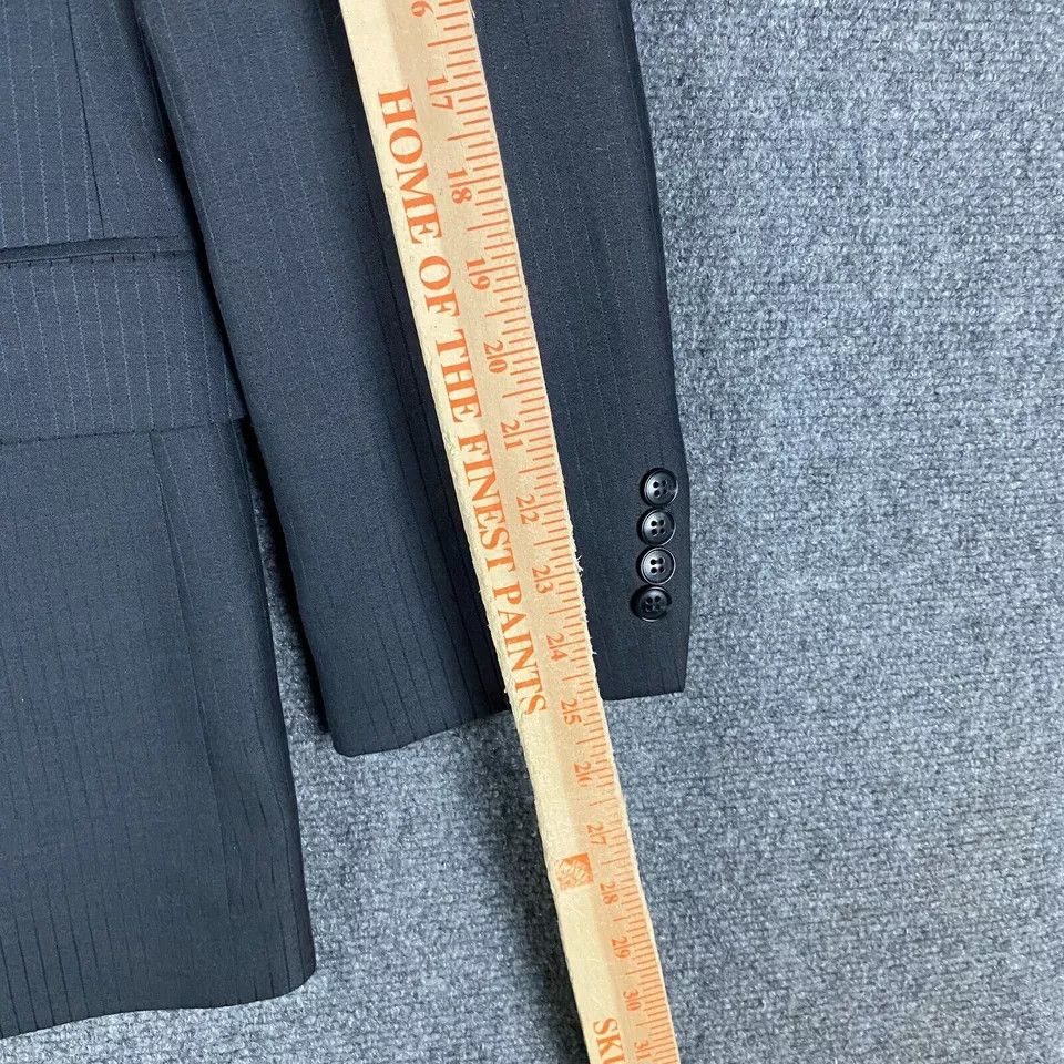Other Angelo Rossi Blazer Suit Men's 40R Gray Striped Polyester Size 40R - 5 Thumbnail