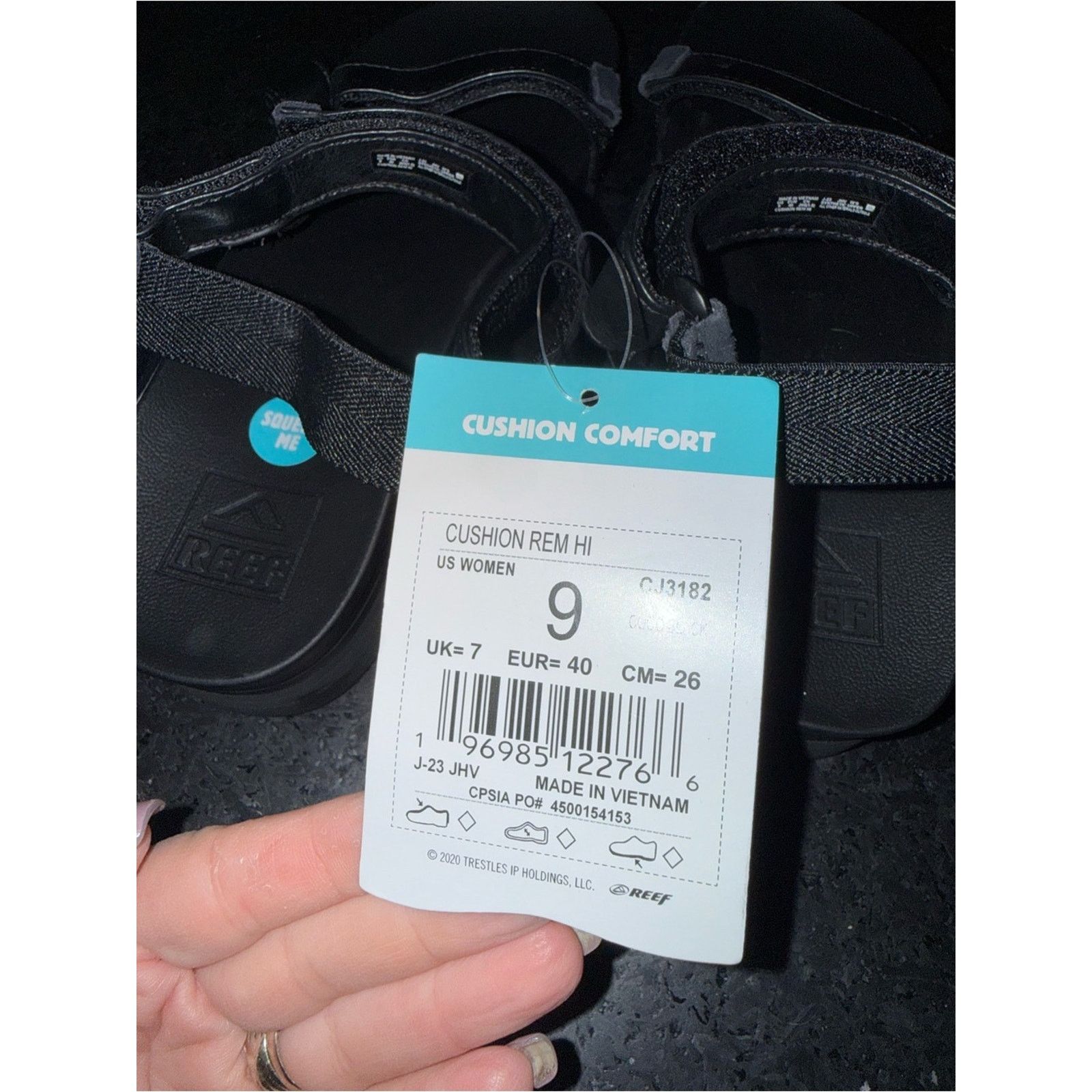 REEF Reef BLACK Cushion Rem Hi Platform Sandals Sz 9 NWT Size US 9 / IT 39 - 14 Thumbnail