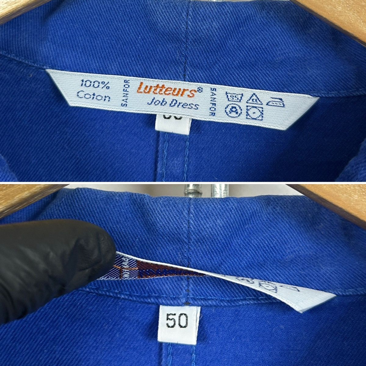 Le Laboureur 80s Vintage Lutteurs French Workwear Sanfor Chore Jacket Size US M / EU 48-50 / 2 - 13 Thumbnail