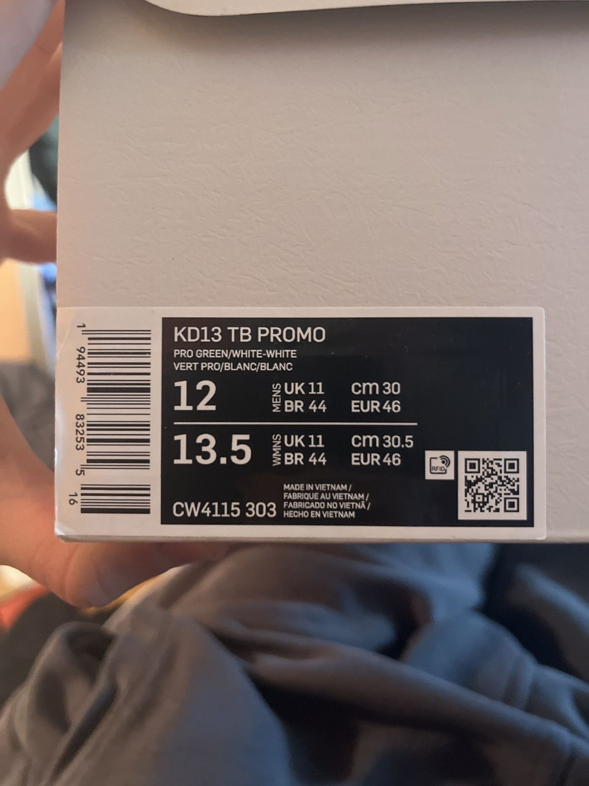 Nike KD 13 Promo Michigan State Green and White Size 12 Size US 12 / EU 45 - 2 Thumbnail