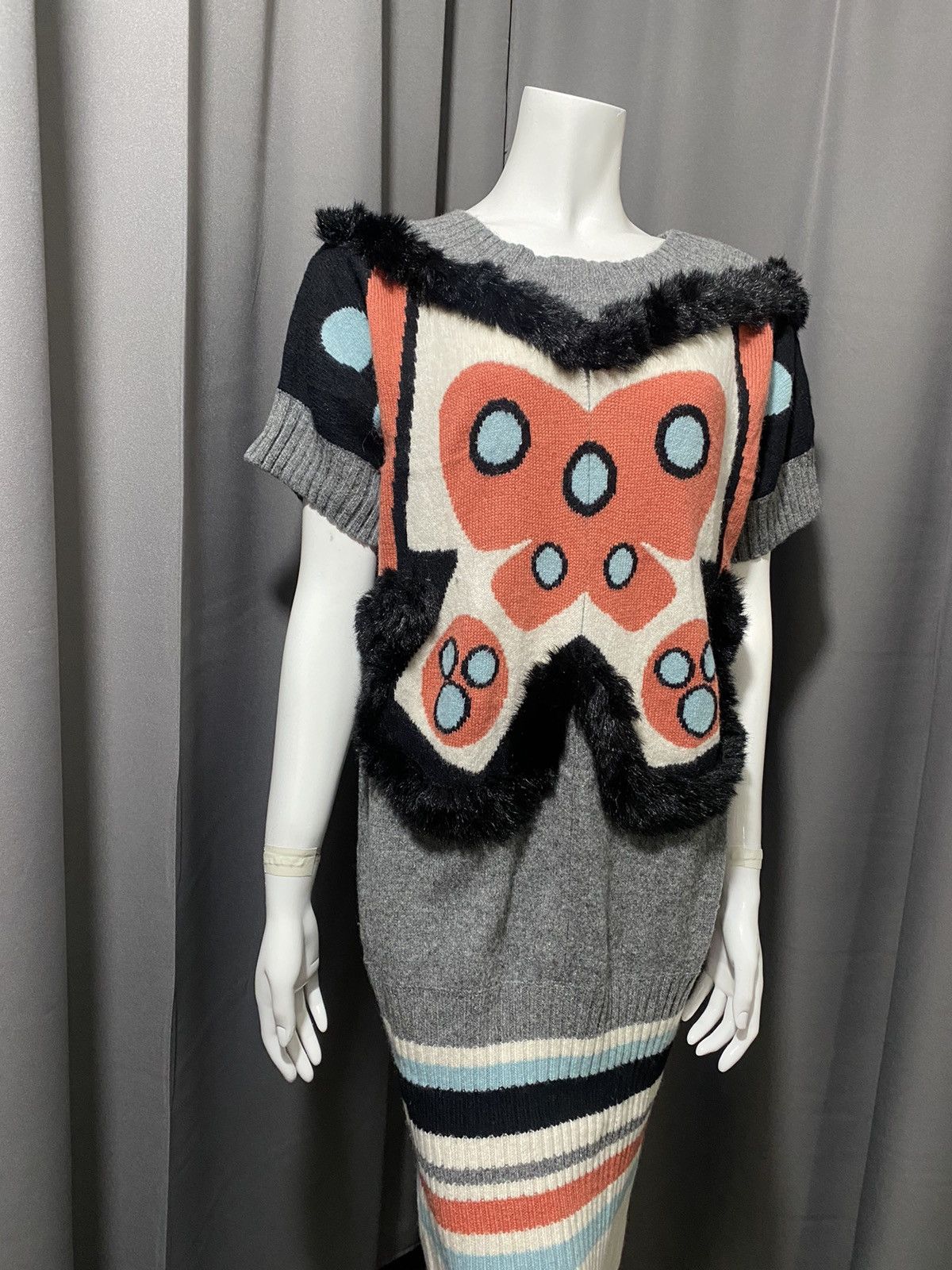 Issey Miyake × mercibeaucoup Mercibeaucoup by Issey Miyake- Wool/ Nylon Blend Dress Size L / US 10 / IT 46 - 2 Thumbnail