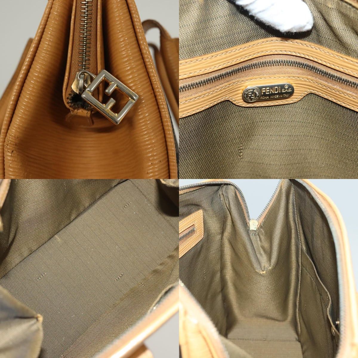 Fendi FENDI Zucca Canvas Hand Bag Brown Black Size ONE SIZE - 11 Thumbnail