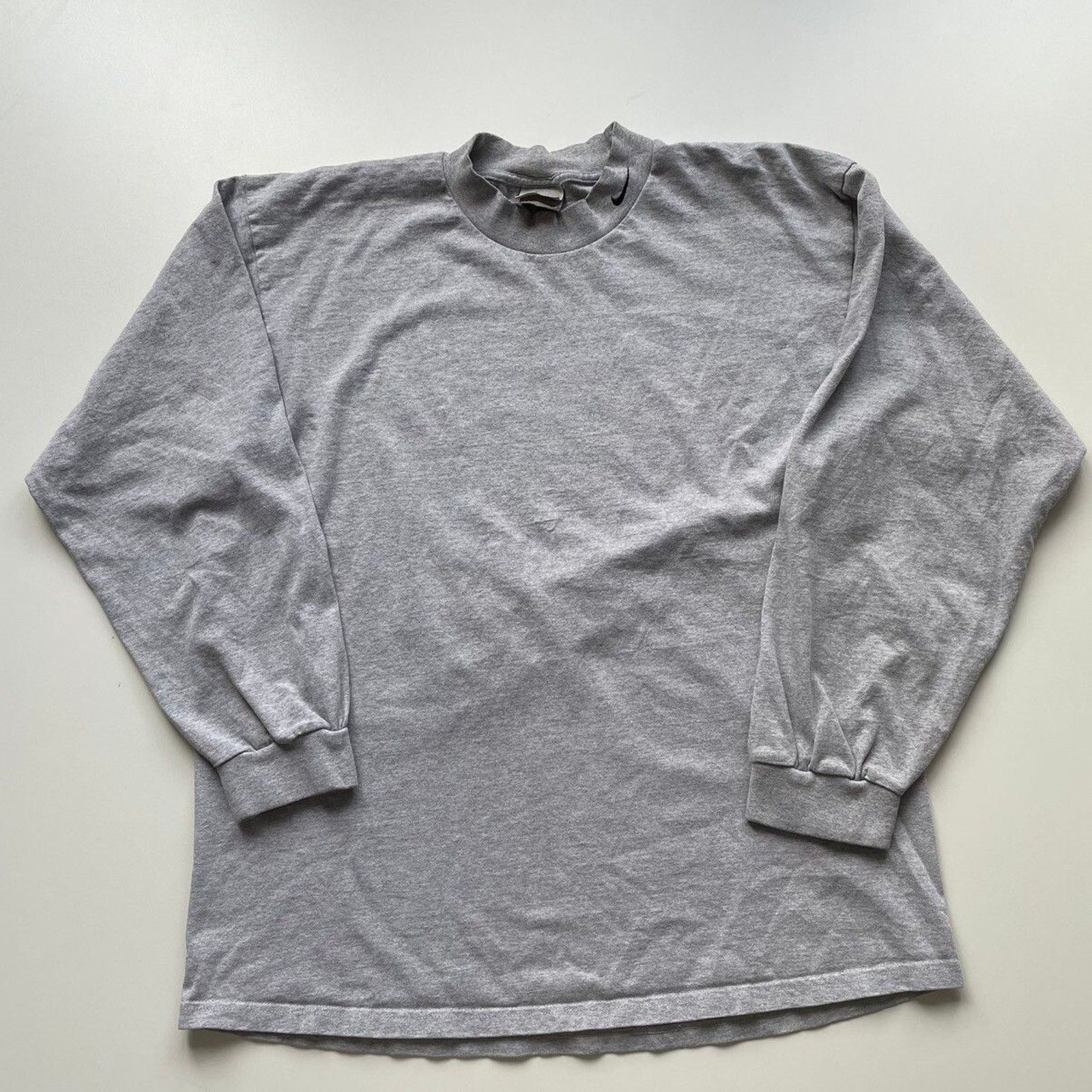 Nike Vintage Y2K Nike Swoosh Mockneck Long Sleeve Shirt XL Rare Size US XL / EU 56 / 4 - 2 Thumbnail