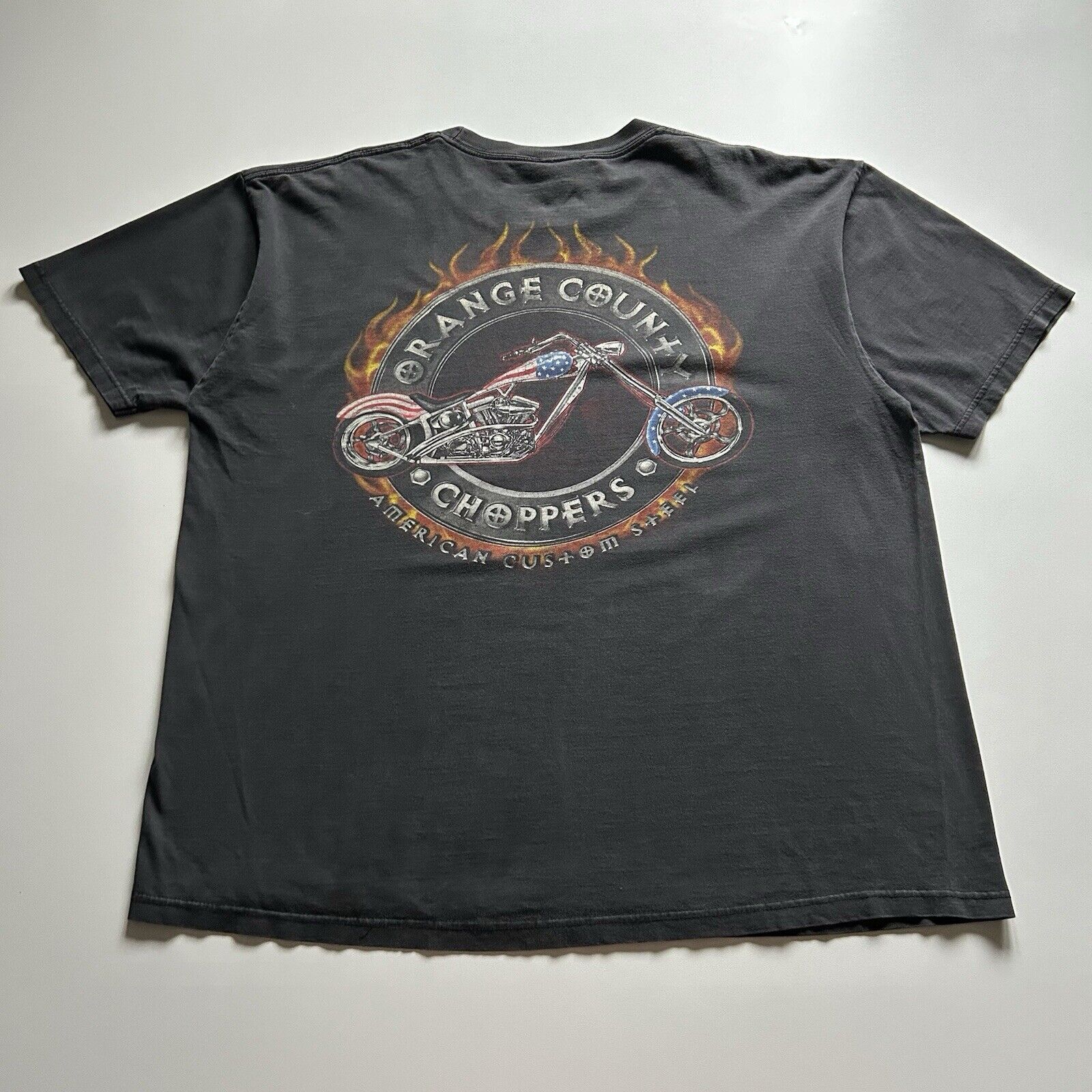 Harley Davidson Vintage Y2K OC Choppers T Shirt 2XL Motocycle Faded Black Size US XXL / EU 58 / 5 - 1 Thumbnail