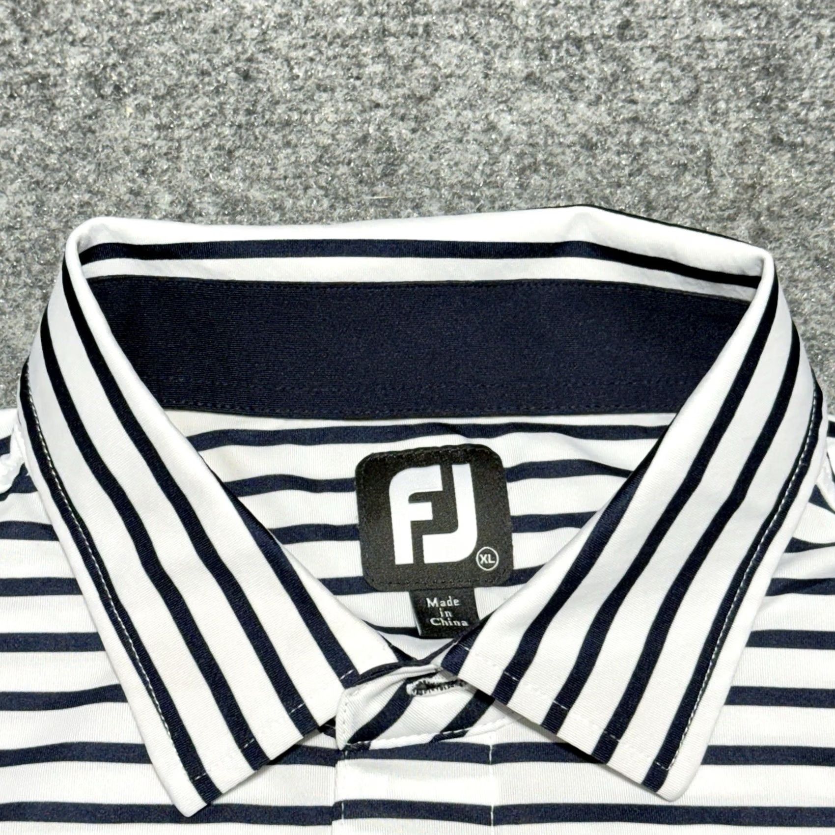 Footjoy Footjoy Polo Shirt Mens XL White Golf PGA National Resort Florida Blue Striped Short Sleeve Moisture Wicking Size US XL / EU 56 / 4 - 4 Thumbnail
