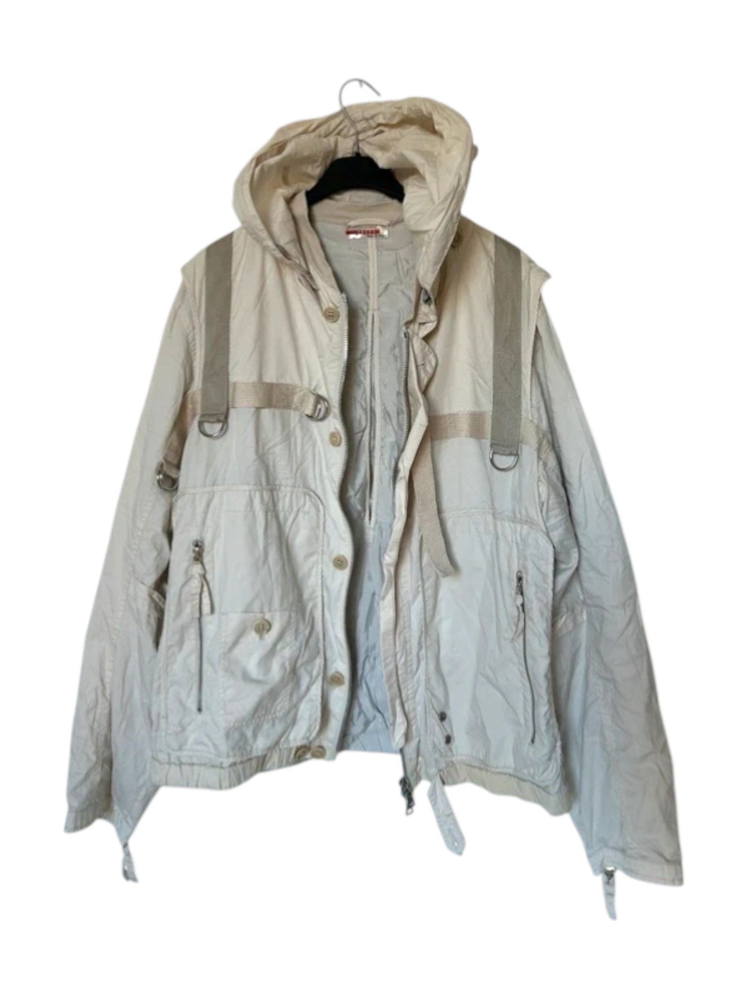 Prada Prada Multi-Pocket Harness Hooded Utility Jacket Size US L / EU 52-54 / 3 - 3 Thumbnail