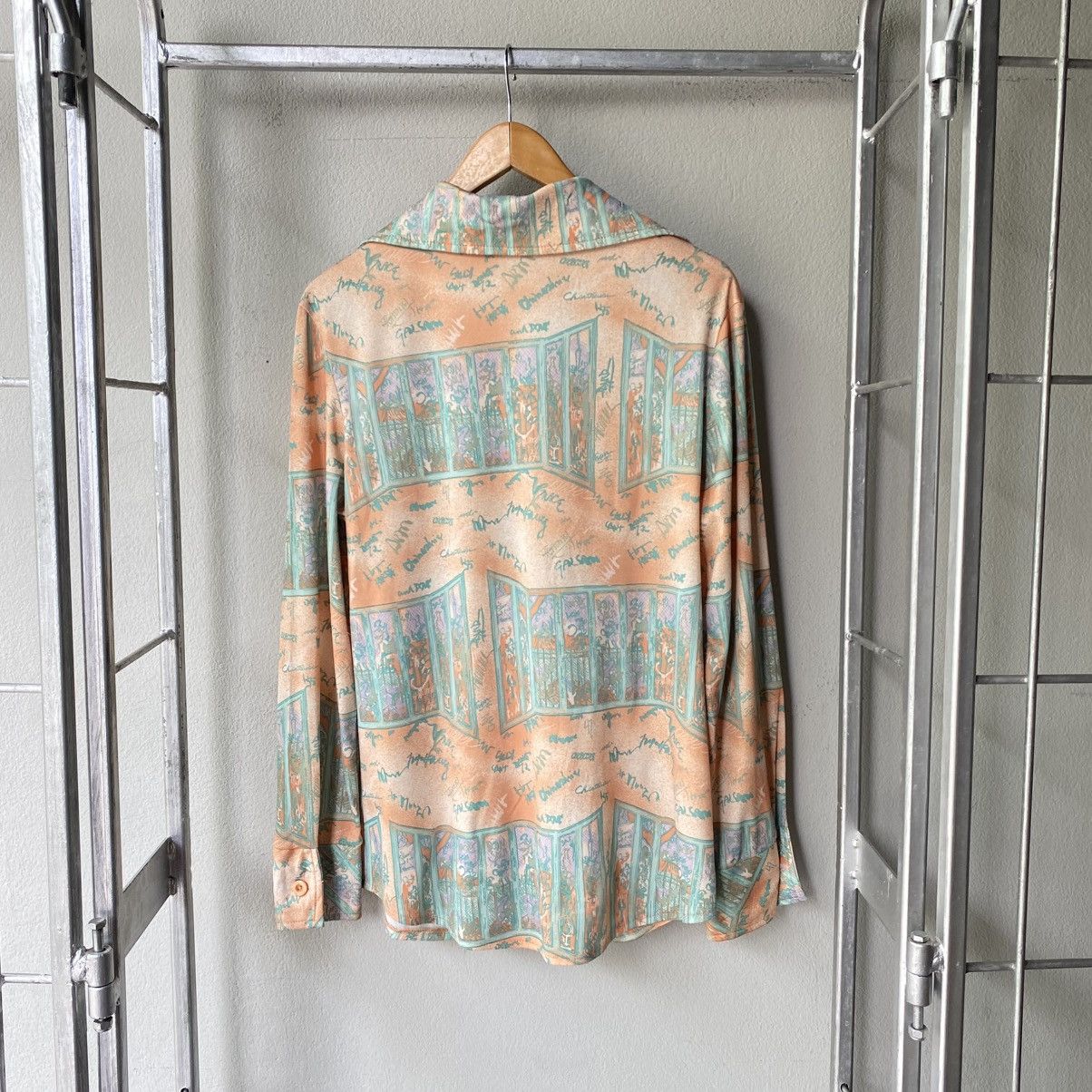Designer × Japanese Brand Ted Martin Vintage Pastel Art Print Shirt Size M / US 6-8 / IT 42-44 - 15 Thumbnail