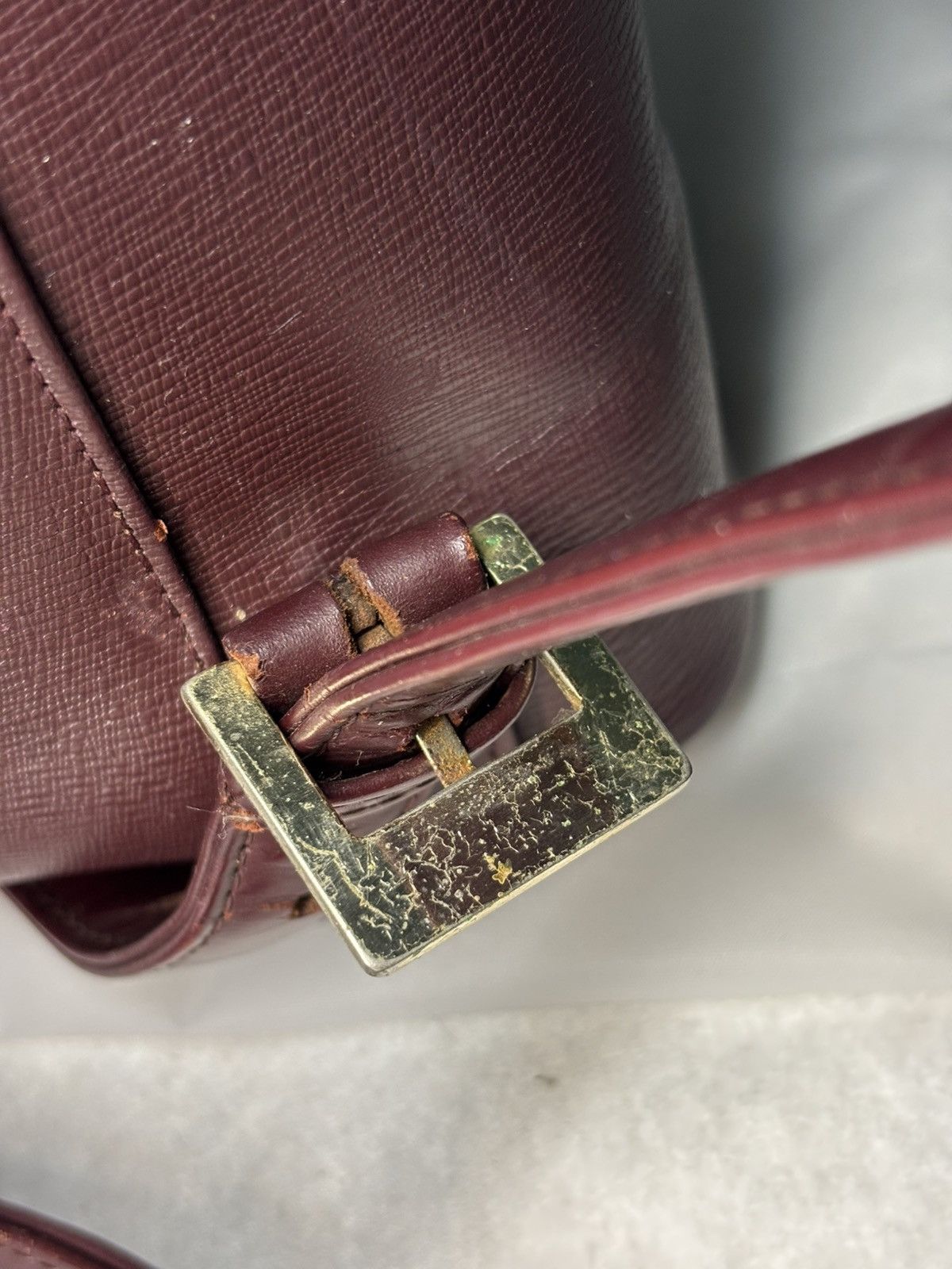 Balenciaga (rlly2 worn) Vintage Balenciaga Backpack Maroon Size ONE SIZE - 16 Thumbnail