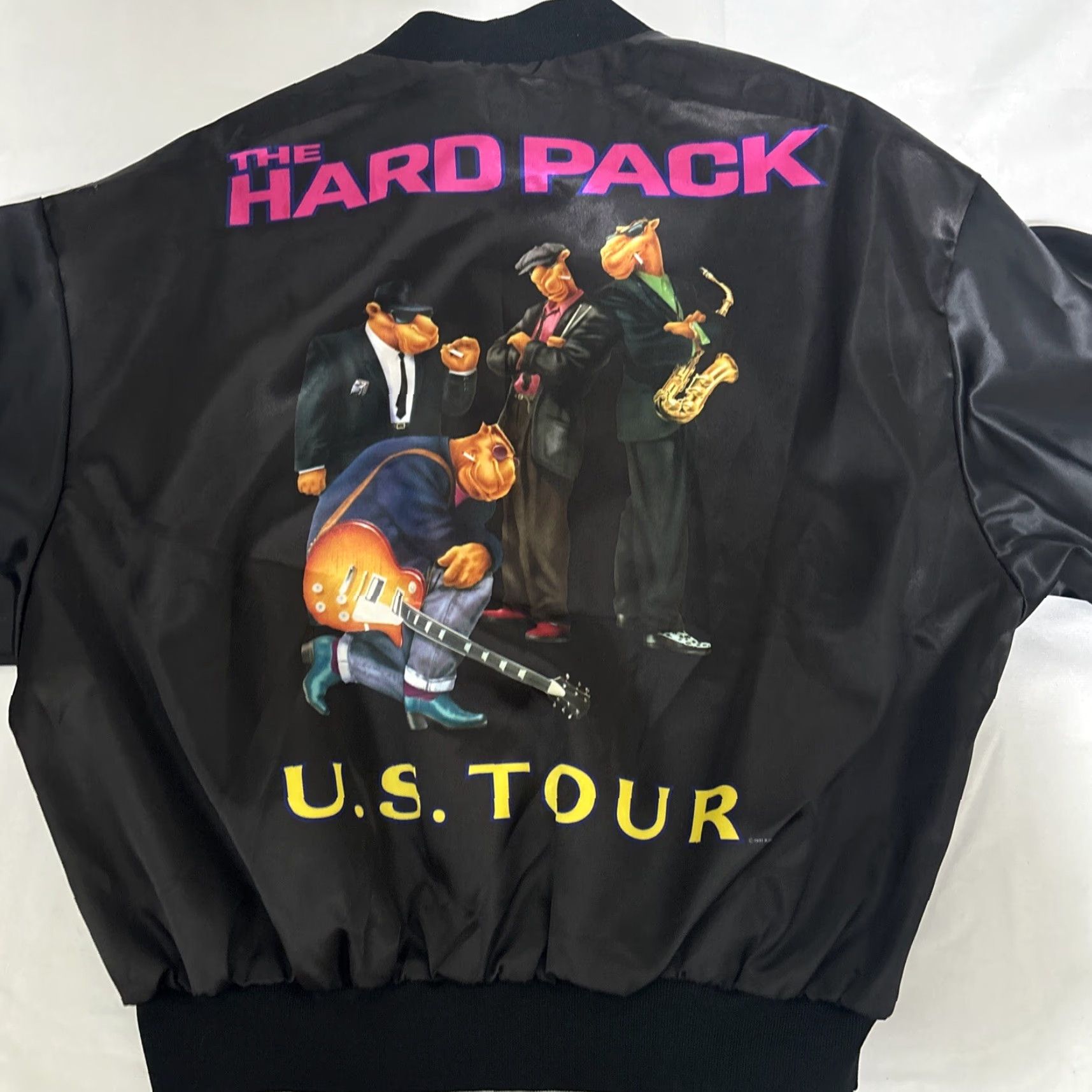 Camel VINTAGE Camel The Hard Pack U. S. Tour Men’s 90s Black Full Zip Bomber Jacket XL Size US XL / EU 56 / 4 - 2 Thumbnail