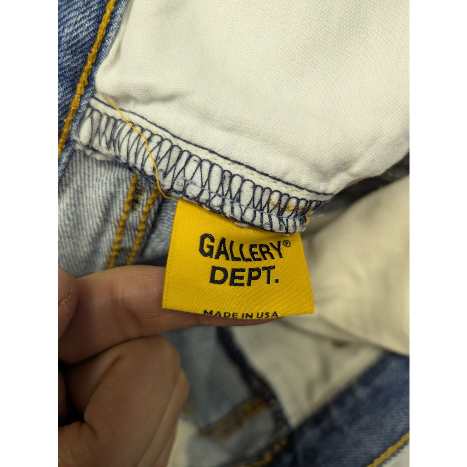 Gallery Dept. o1rshd1 Ken slim-fit paneled distressed denim jeans in blue Size US 36 / EU 52 - 20 Thumbnail