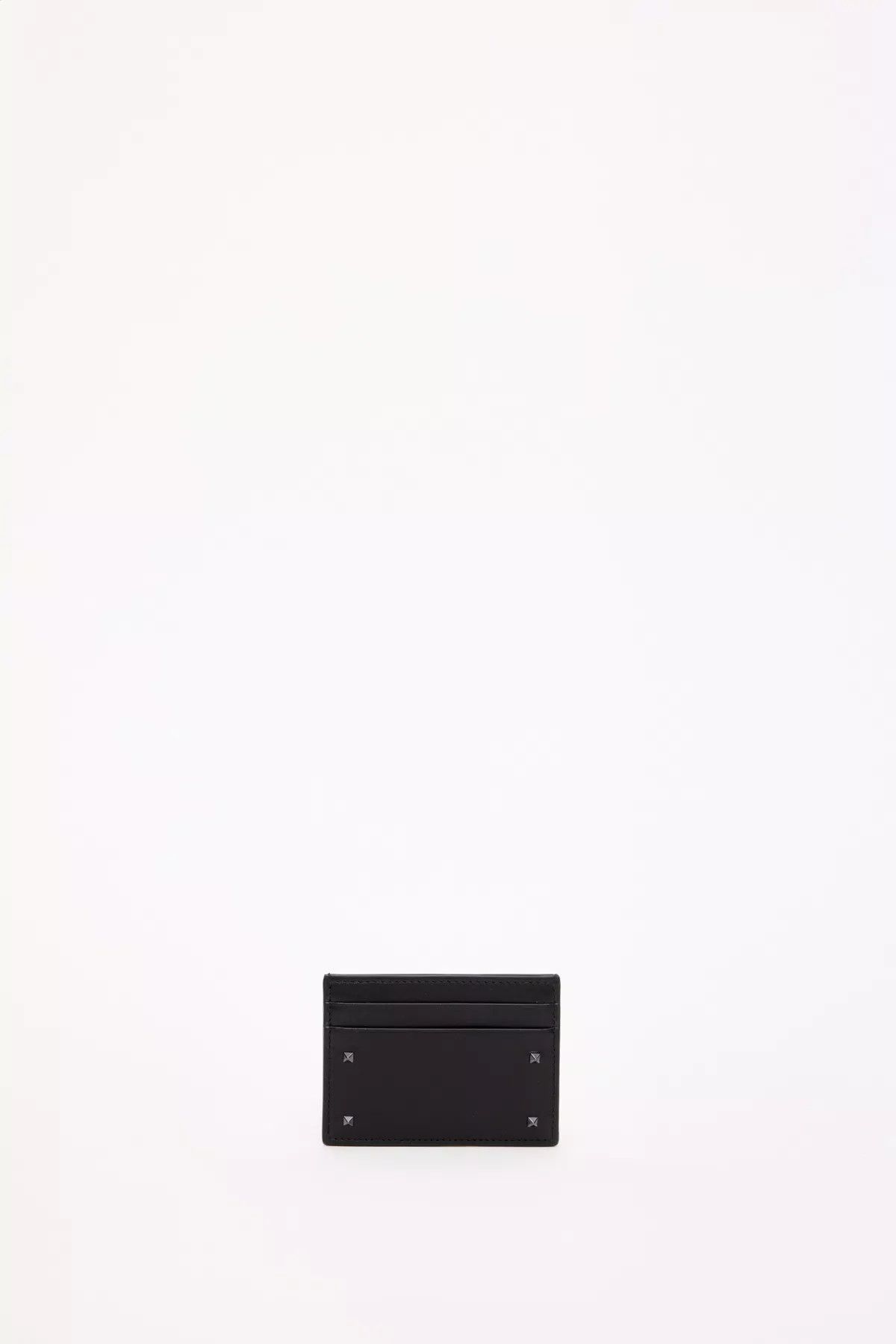 Valentino oc11z0625 Size: OS/Mini Rockstud Card Holder in Black Size ONE SIZE - 1 Thumbnail