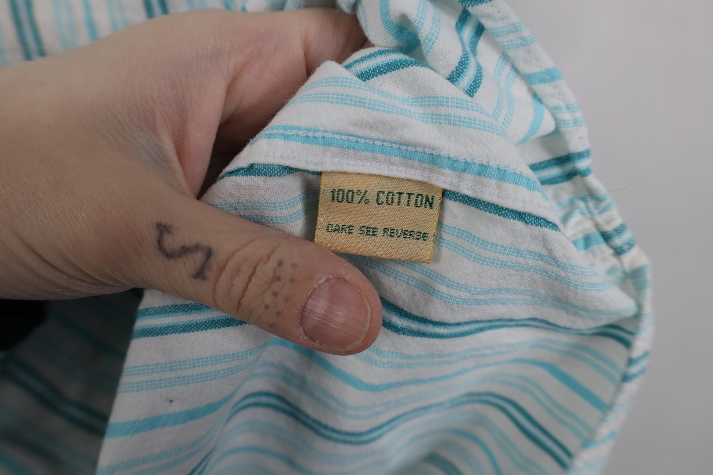 Vintage Vintage 90s Streetwear Band Collar Striped Button Down Polo Size US S / EU 44-46 / 1 - 10 Thumbnail