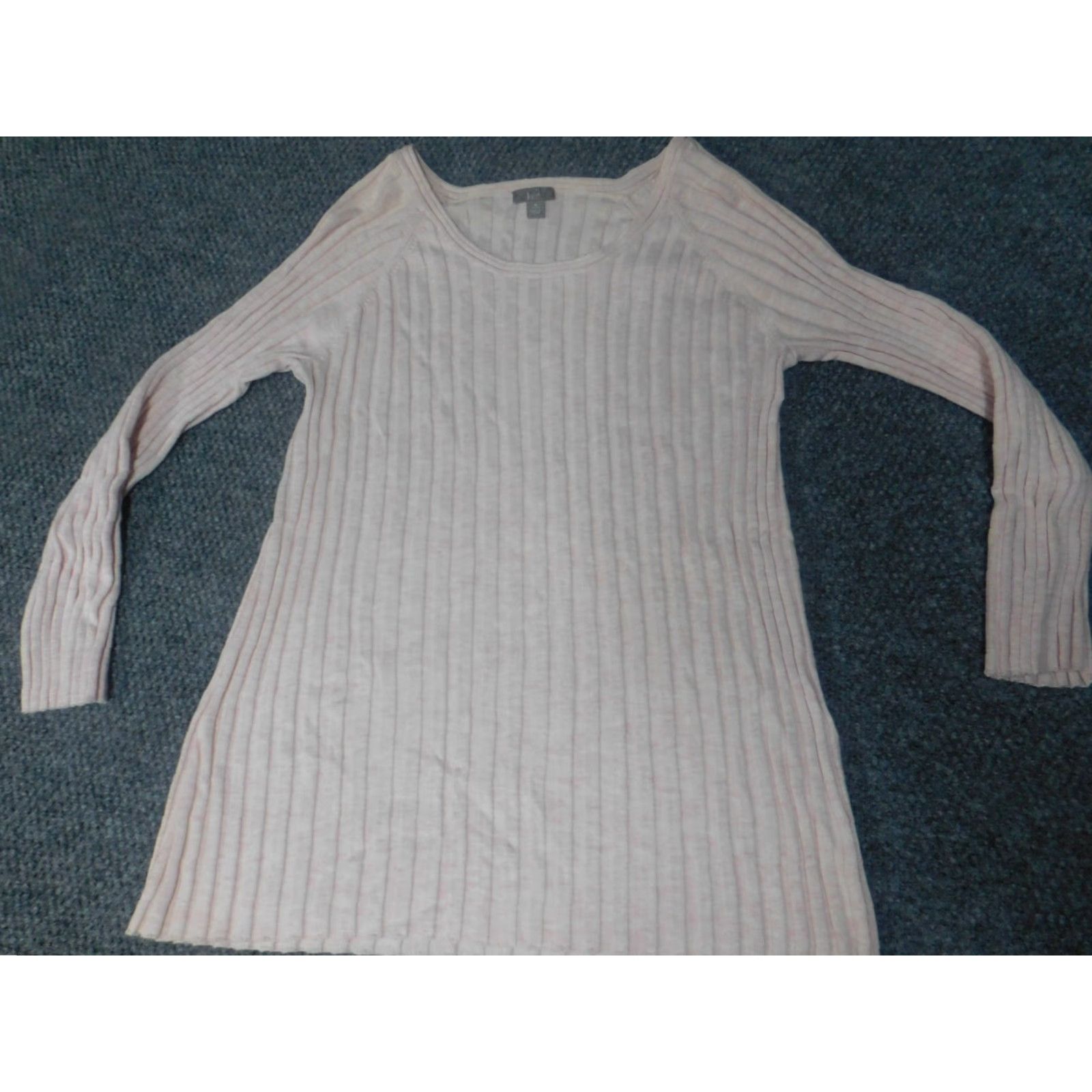 J. Jill J. Jill Womens Sweater Pullover Knit Crew Neck Raglan Long Sleeve Pink Petite Medium Regular Stretch Button Knit Winter Size M / US 6-8 / IT 42-44 - 2 Thumbnail