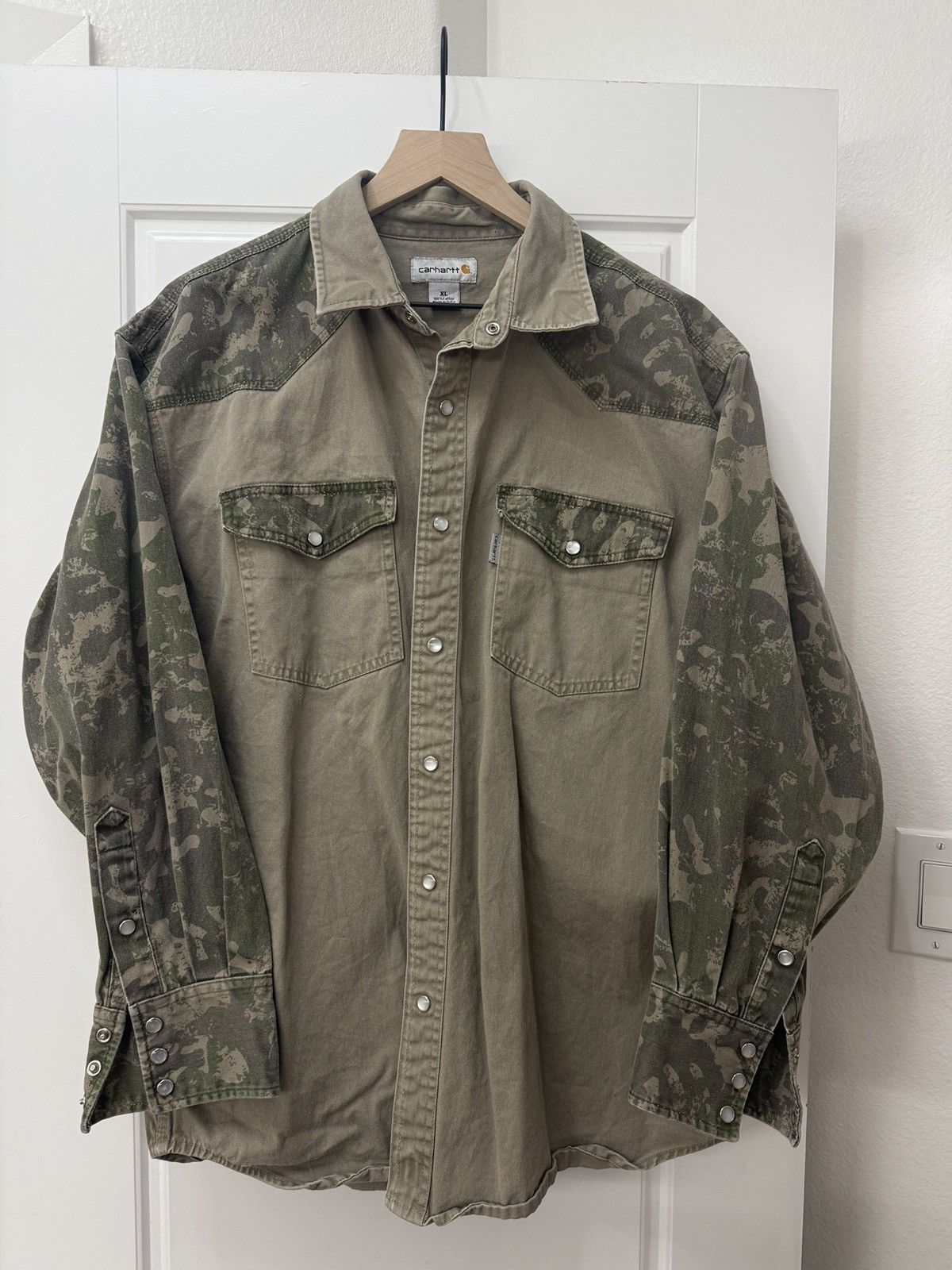 Carhartt Vintage Carhartt Snap Button Shirt Size US XL / EU 56 / 4 - 1 Thumbnail