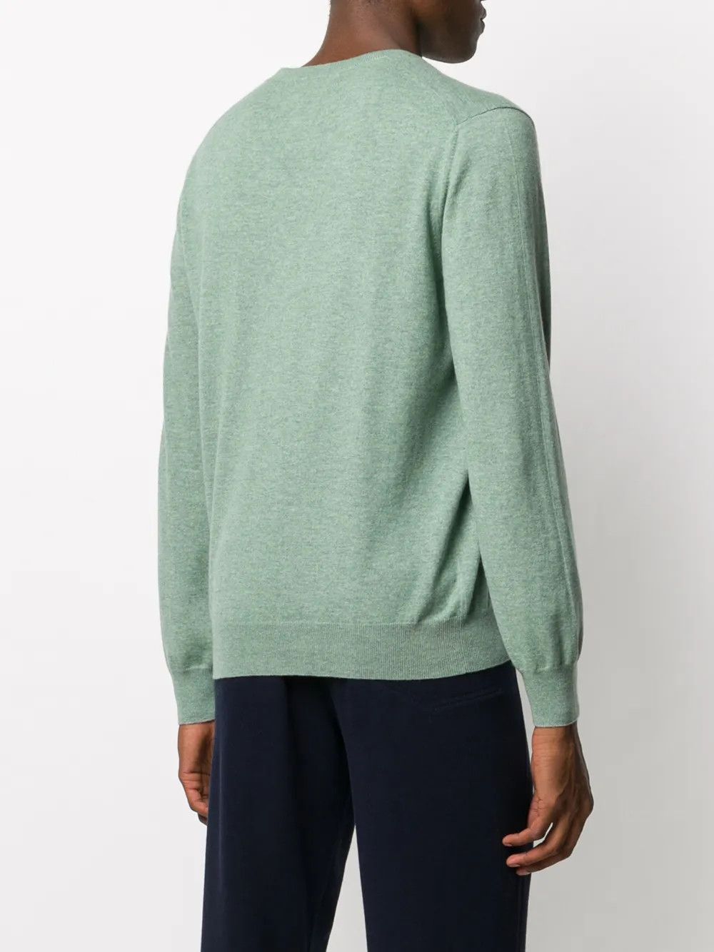Brunello Cucinelli o1y0526 Cashmere Blend Sweater in Sage Green Size US L / EU 52-54 / 3 - 3 Thumbnail