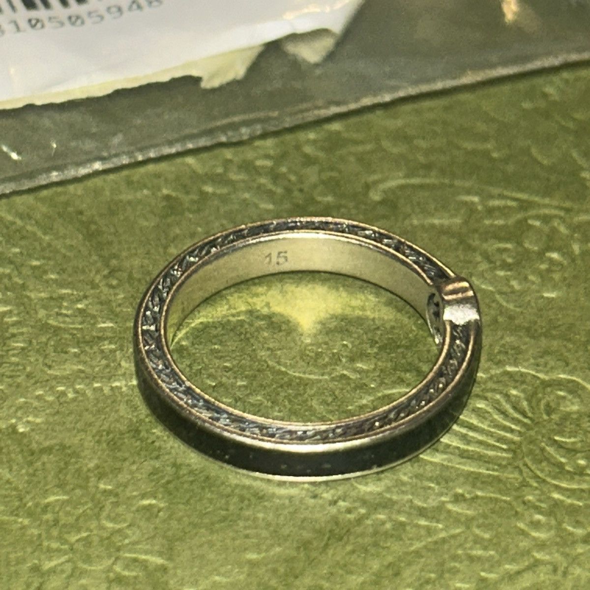 Gucci Gucci Interlocking G Enamel Thin Ring Black Ag925 701620 Size ONE SIZE - 6 Thumbnail