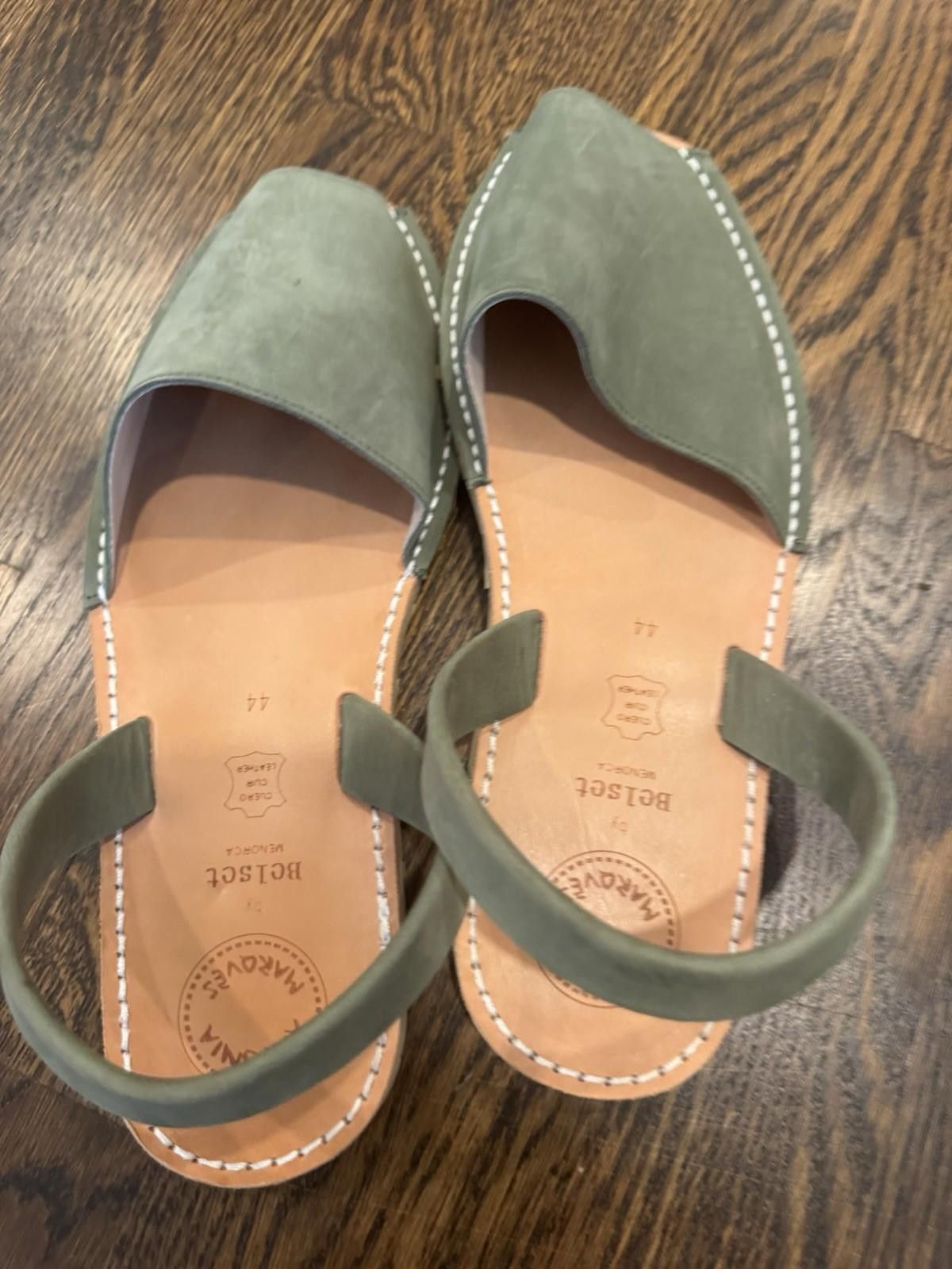 Designer Ria Menorca Avarca Classic Nubuck Leather Sandals. Size: 44 Size US 10.5 / IT 40.5 - 5 Thumbnail