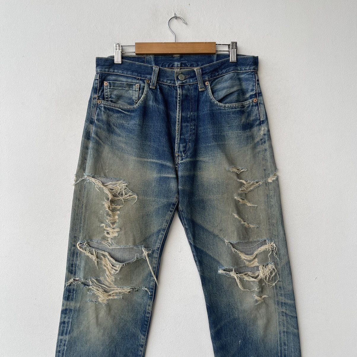 Iron Heart Trashed Hollywood Ranch Market x Iron Heart Selvedge Denim Size US 32 / EU 48 - 3 Thumbnail