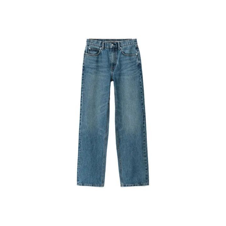 Alexander Wang Alexander Wang Blue Loose Straight Leg Jeans - Size 24" / US 00 / IT 34 - 1 Thumbnail