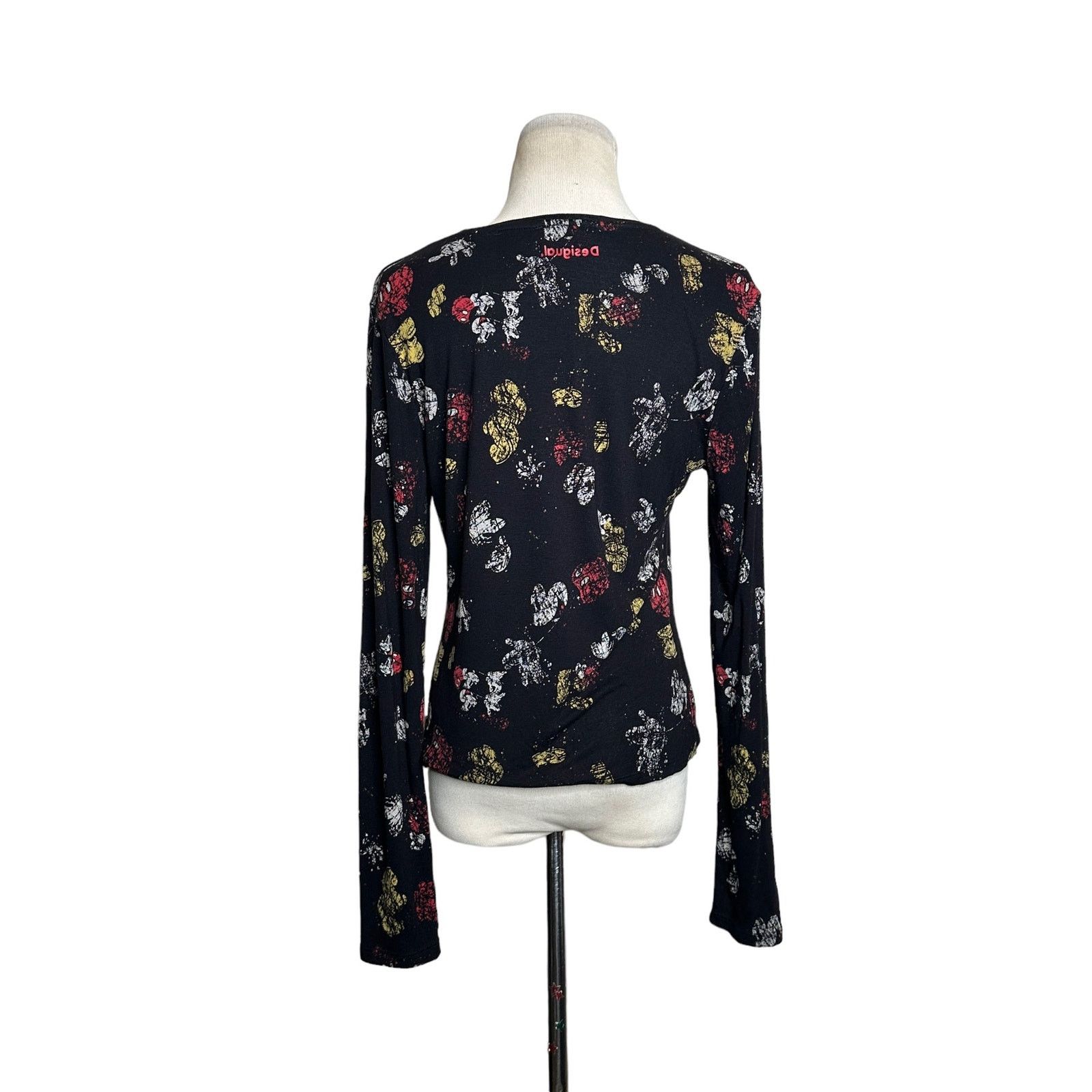 Desigual Desigual Slim Black Little Mickey Mouse print T-shirt sz XL Size XL / US 12-14 / IT 48-50 - 2 Thumbnail